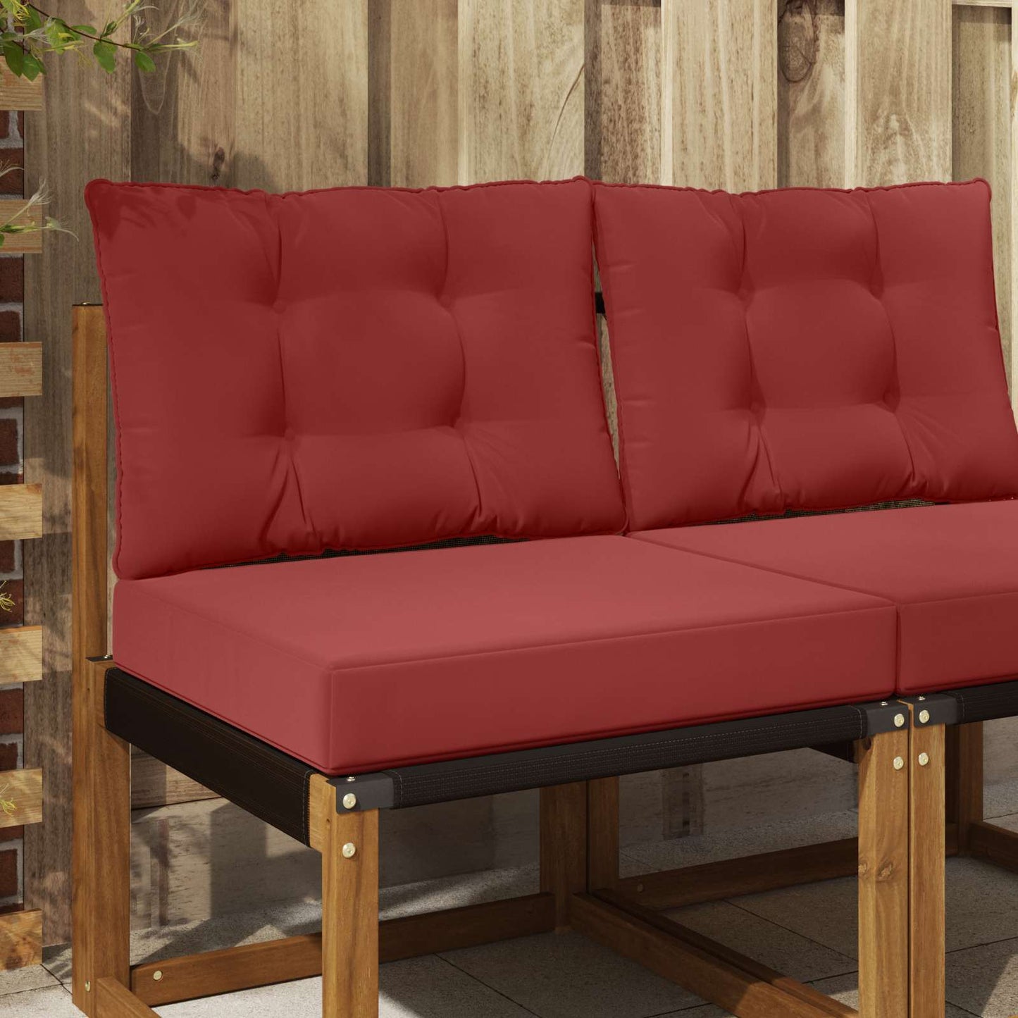 Buiten bankkussen 2 pcs Wijnrood Polyester is nu te koop bij PeponiXL, paradijselijk wonen!