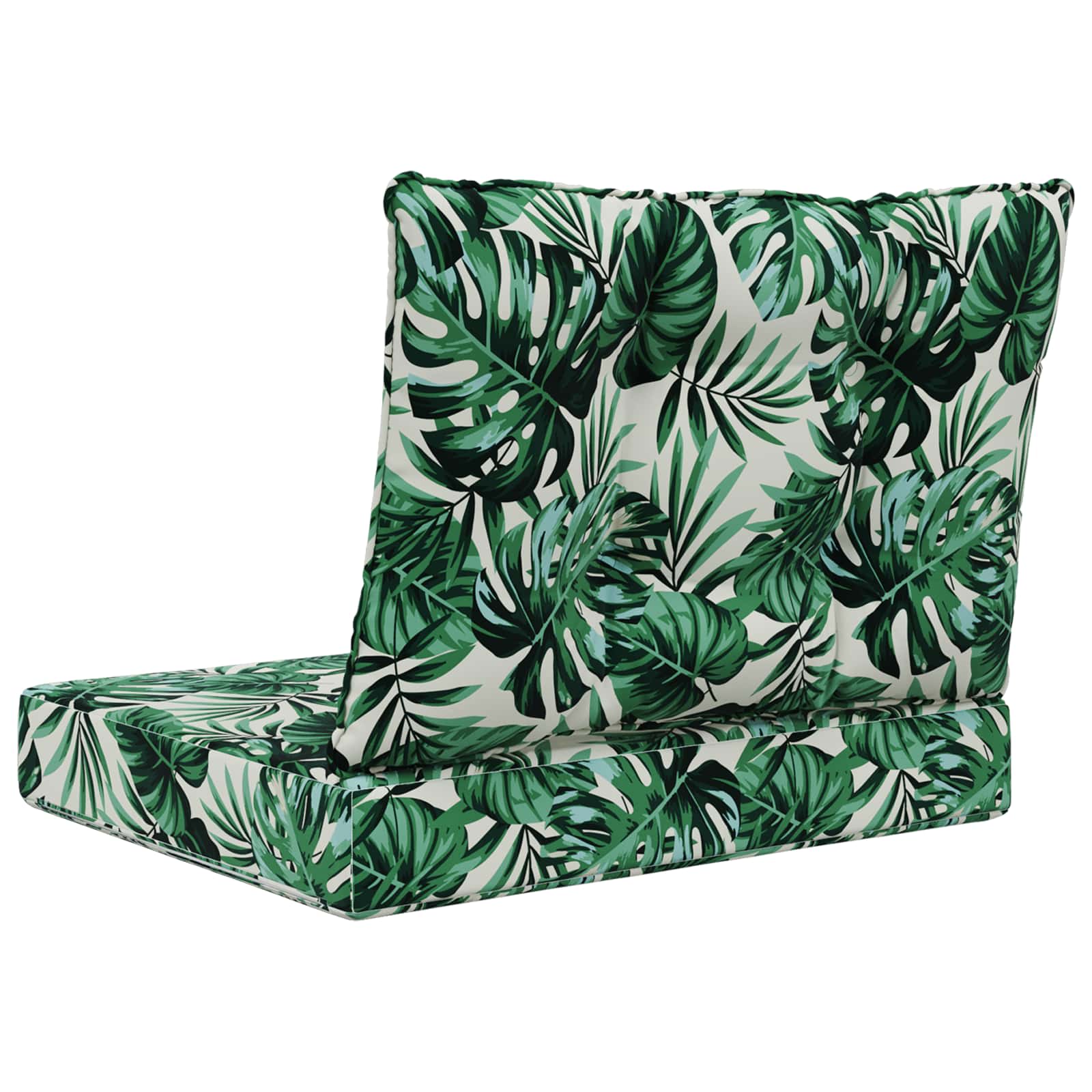 Buiten bankkussen 2 pcs Bladpatroon Polyester is nu te koop bij PeponiXL, paradijselijk wonen!