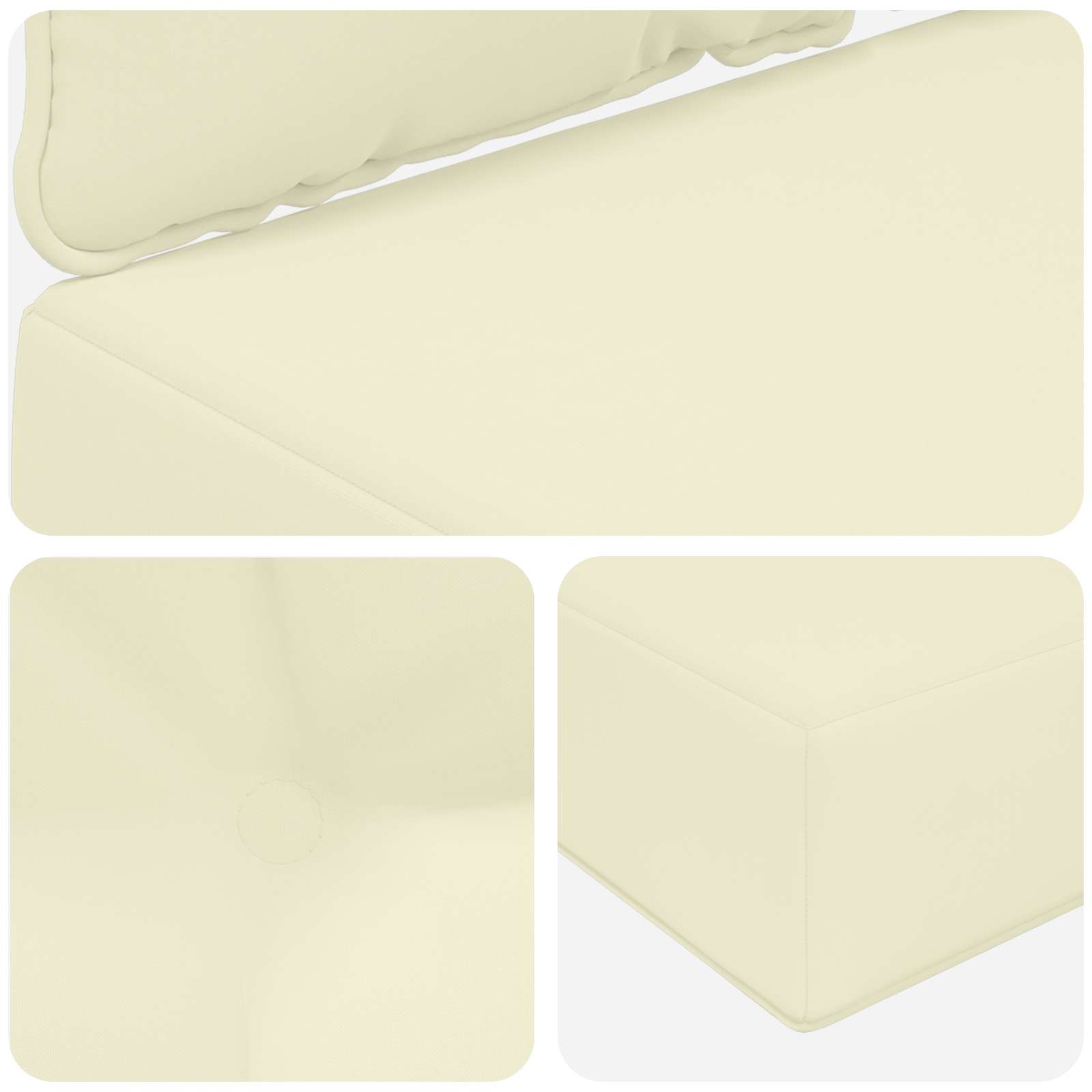 Buiten bankkussen 3 pcs Crème Polyester is nu te koop bij PeponiXL, paradijselijk wonen!