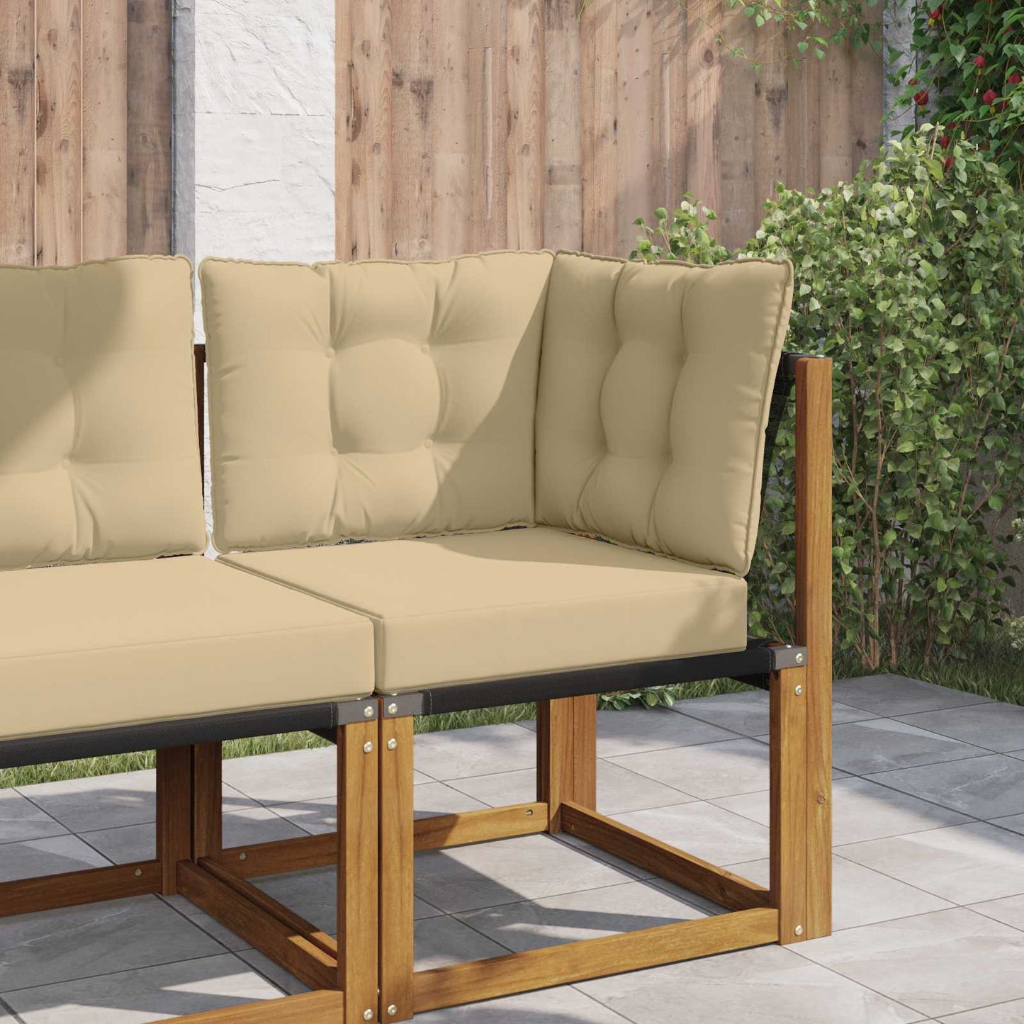 Buiten bankkussen 3 pcs Beige Polyester is nu te koop bij PeponiXL, paradijselijk wonen!