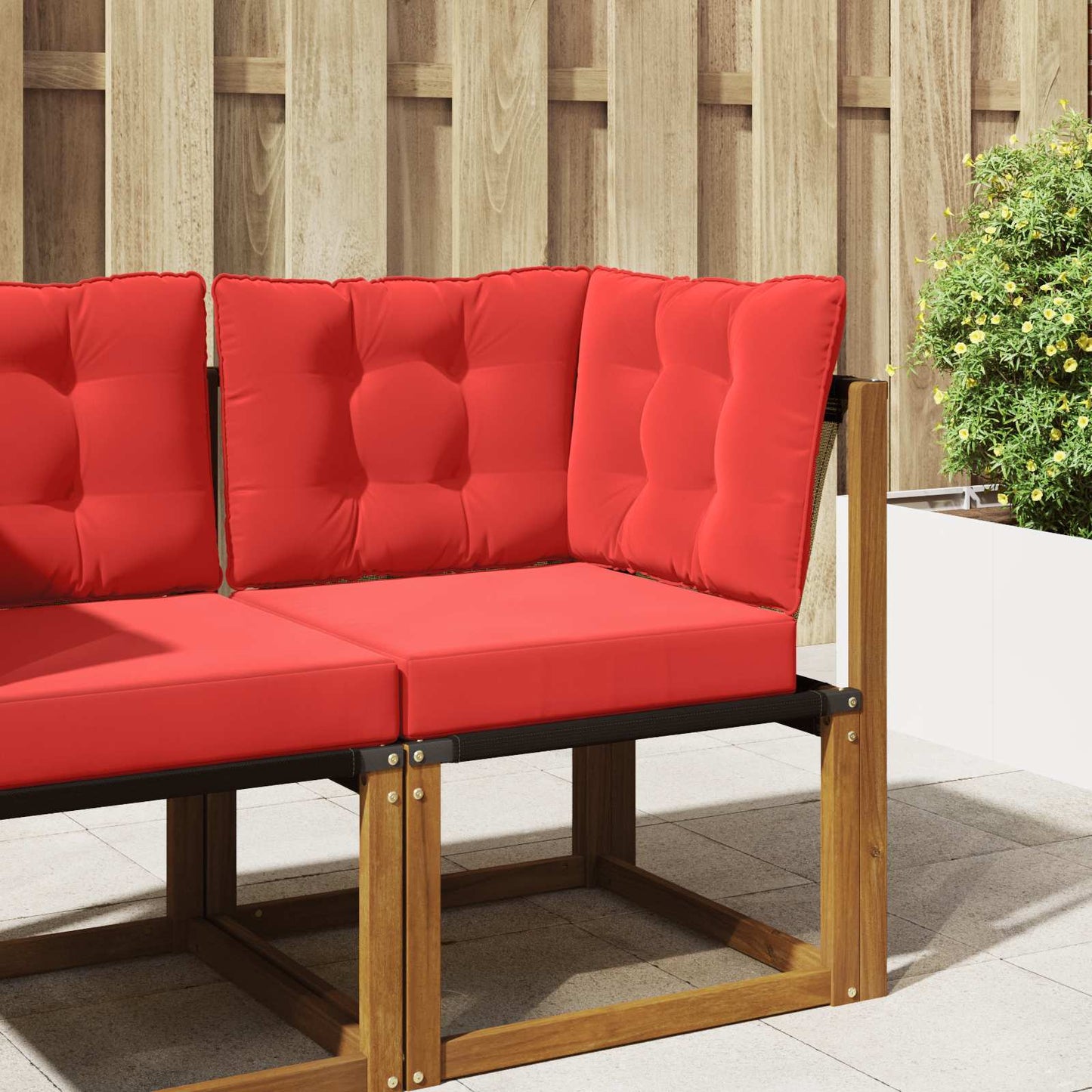 Buiten bankkussen 3 pcs Rood Polyester is nu te koop bij PeponiXL, paradijselijk wonen!
