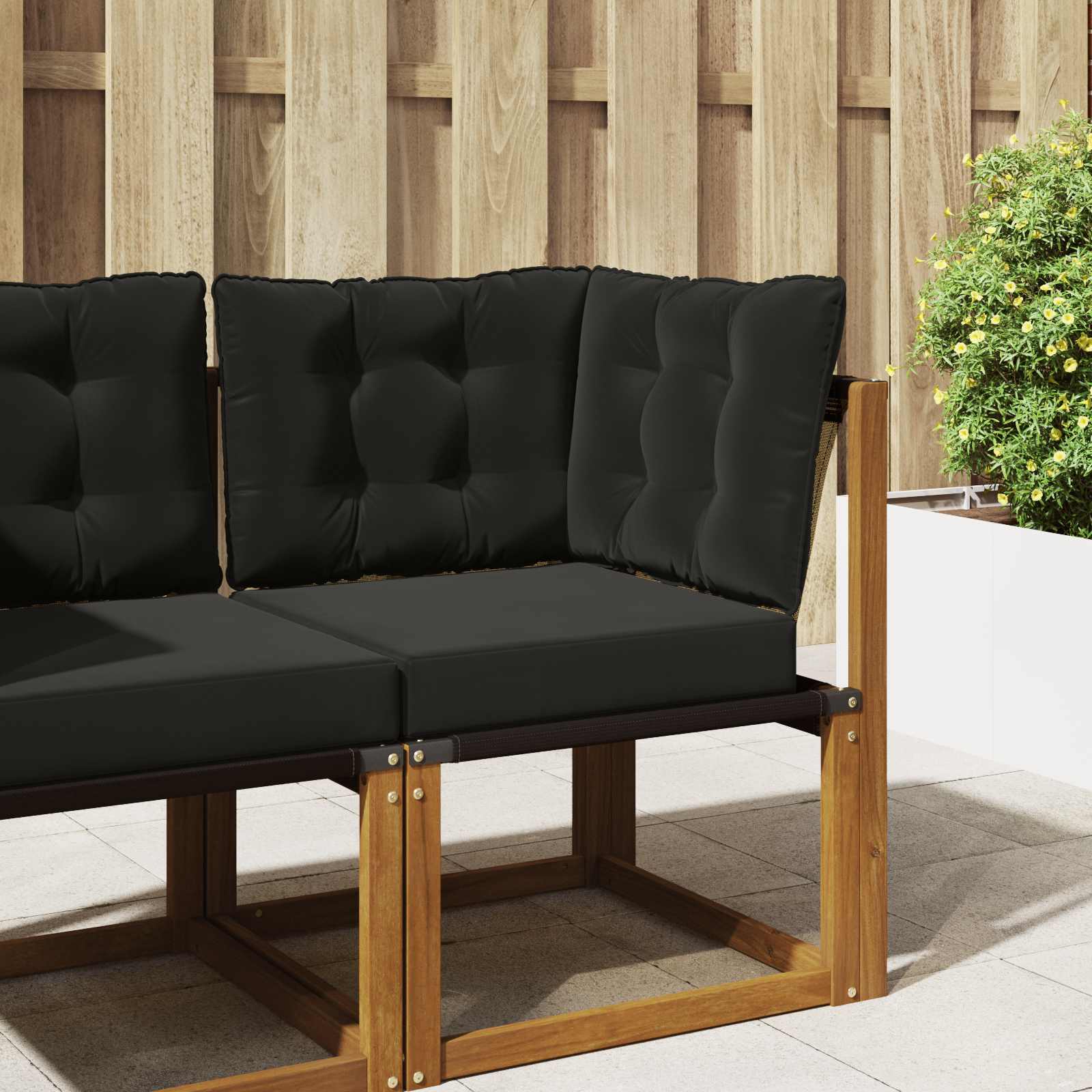 Buiten bankkussen 3 pcs Zwart Polyester is nu te koop bij PeponiXL, paradijselijk wonen!