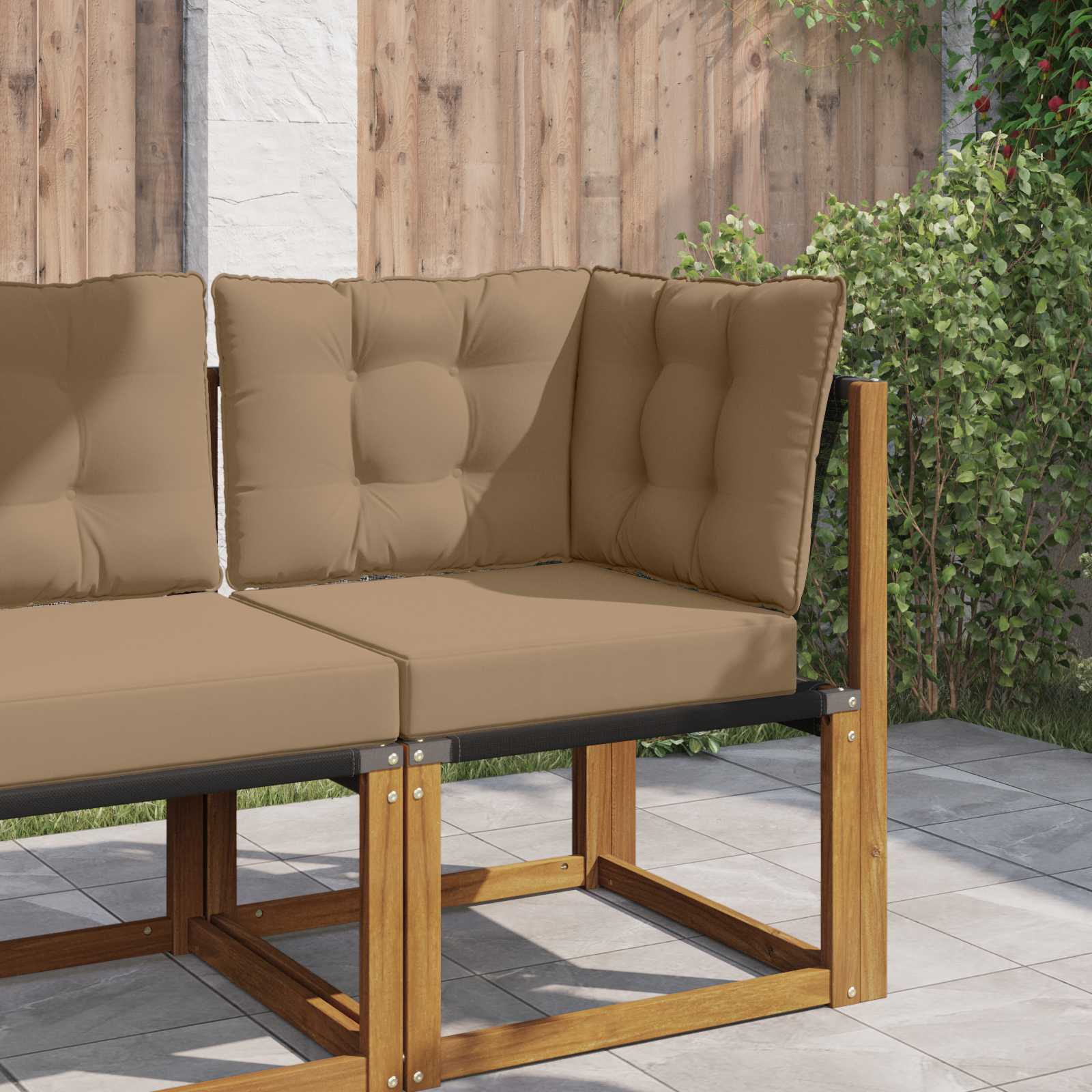 Buiten bankkussen 3 pcs Taupe Polyester is nu te koop bij PeponiXL, paradijselijk wonen!
