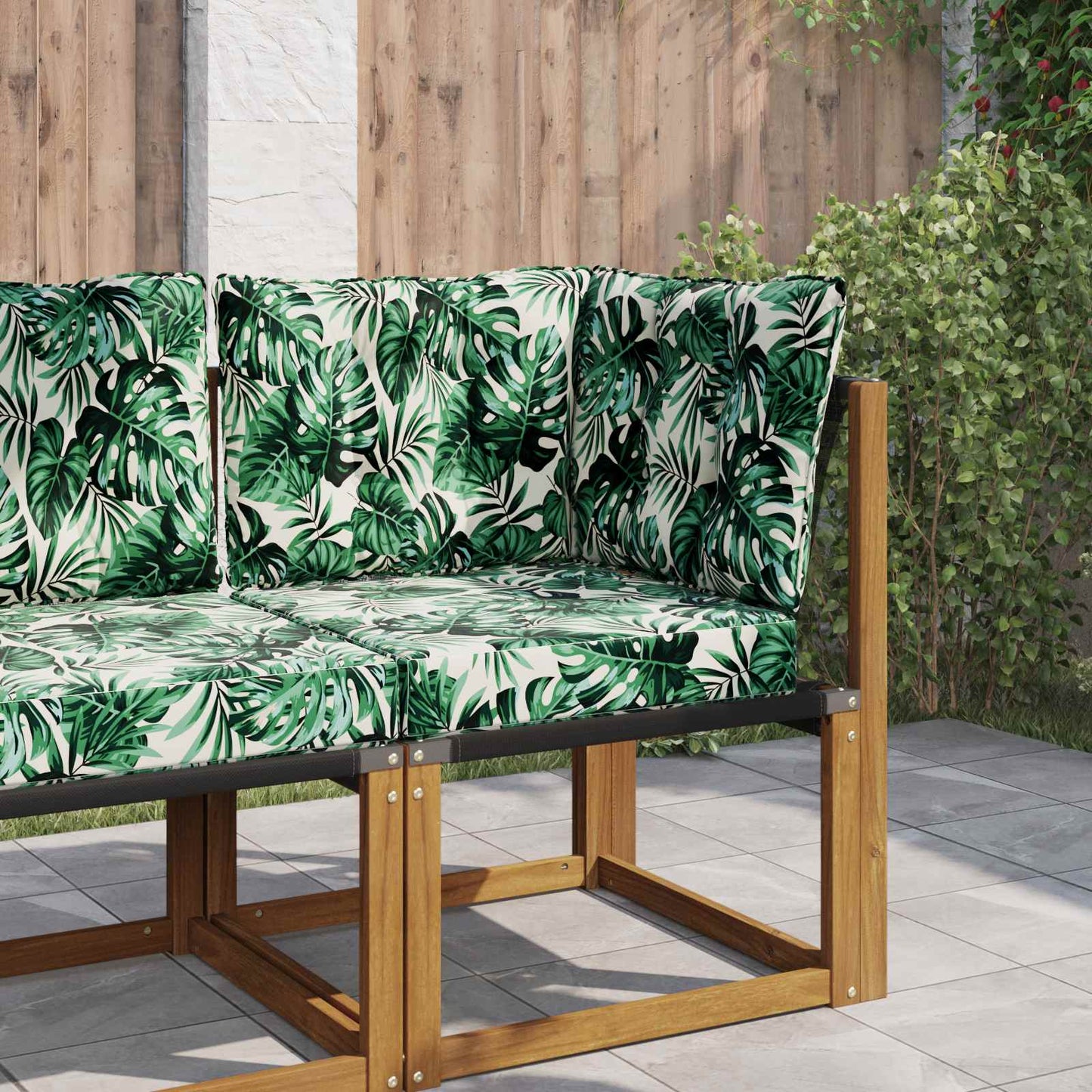 Buiten bankkussen 3 pcs Bladpatroon Polyester is nu te koop bij PeponiXL, paradijselijk wonen!