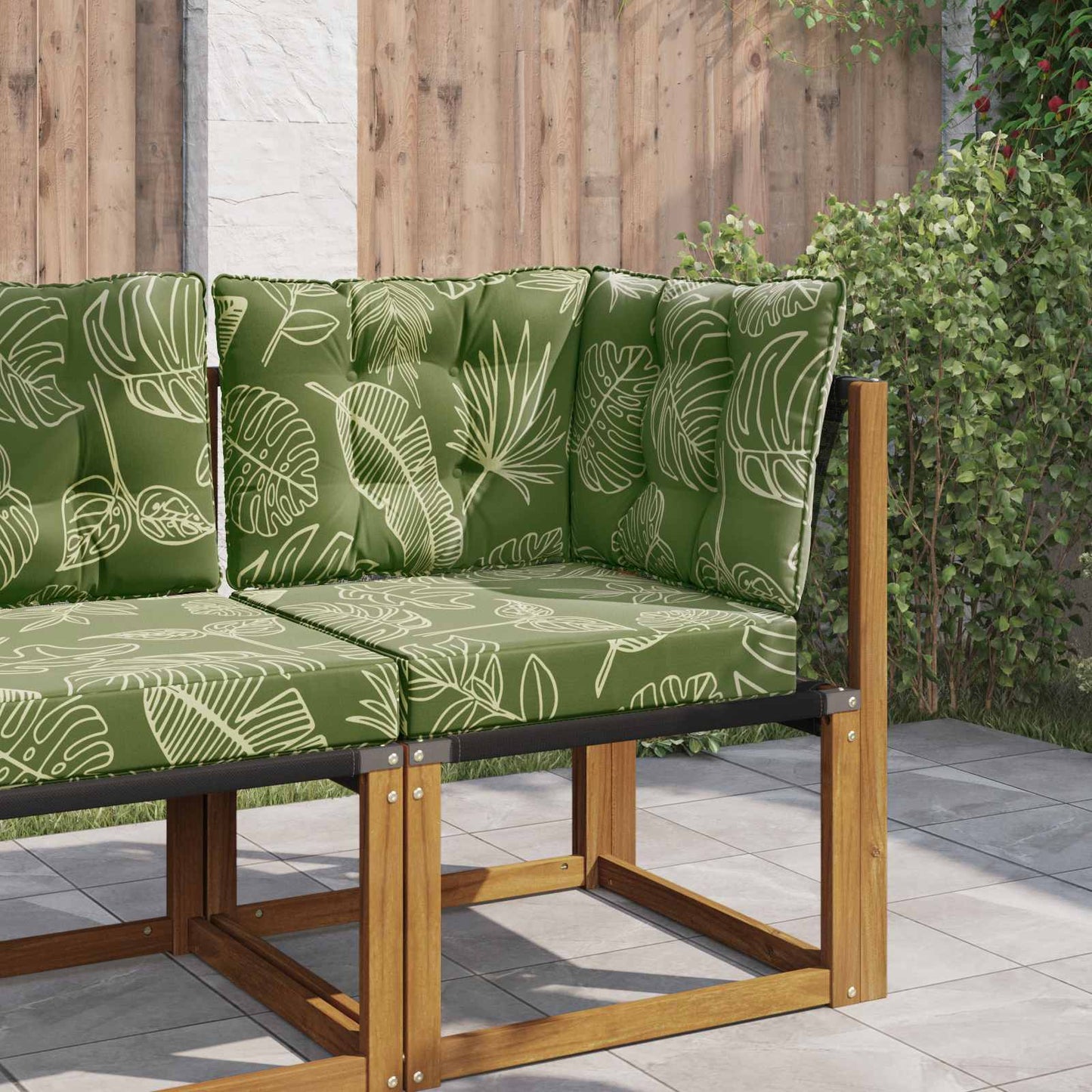 Buiten bankkussen 3 pcs Bladontwerp Polyester is nu te koop bij PeponiXL, paradijselijk wonen!