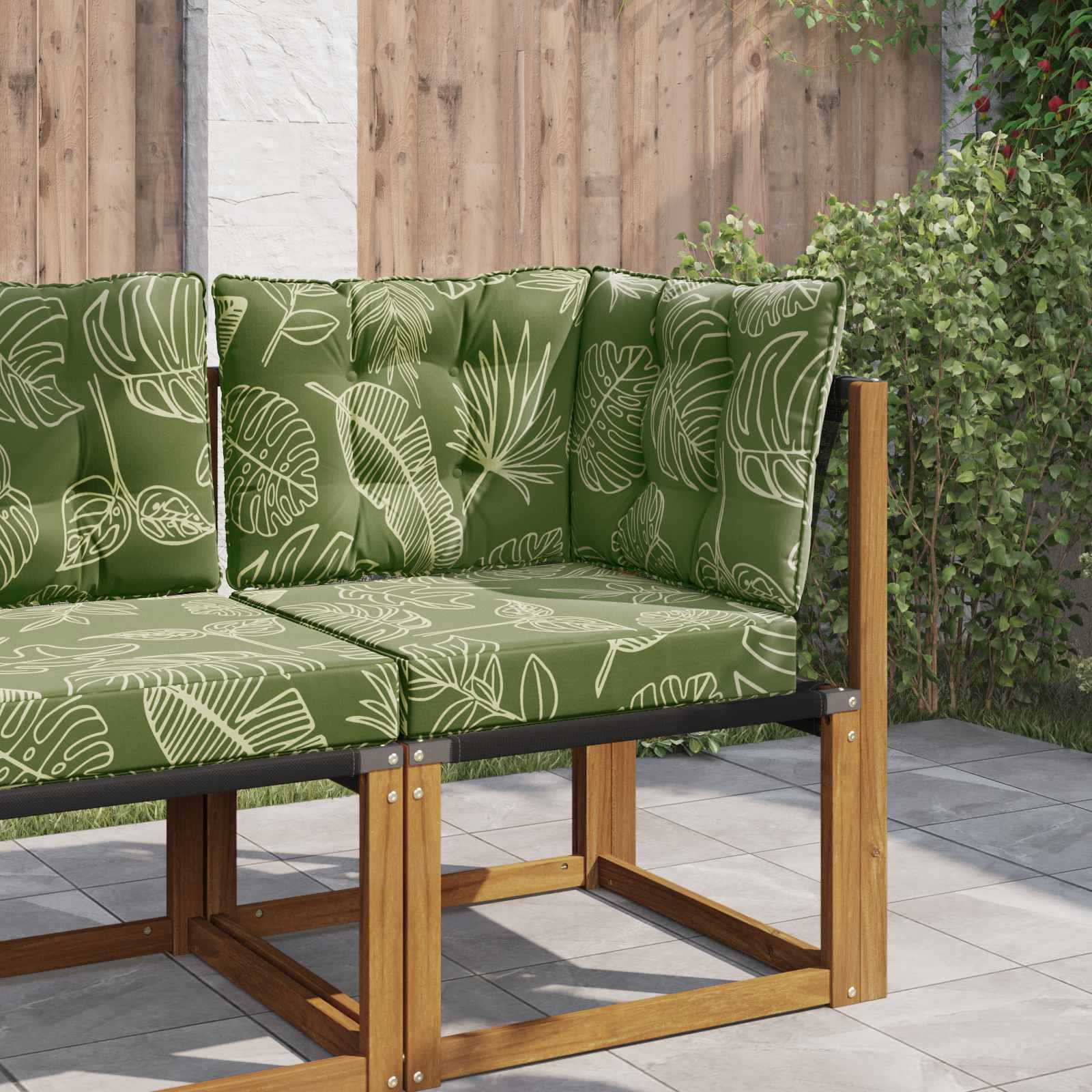 Buiten bankkussen 3 pcs Bladontwerp Polyester is nu te koop bij PeponiXL, paradijselijk wonen!