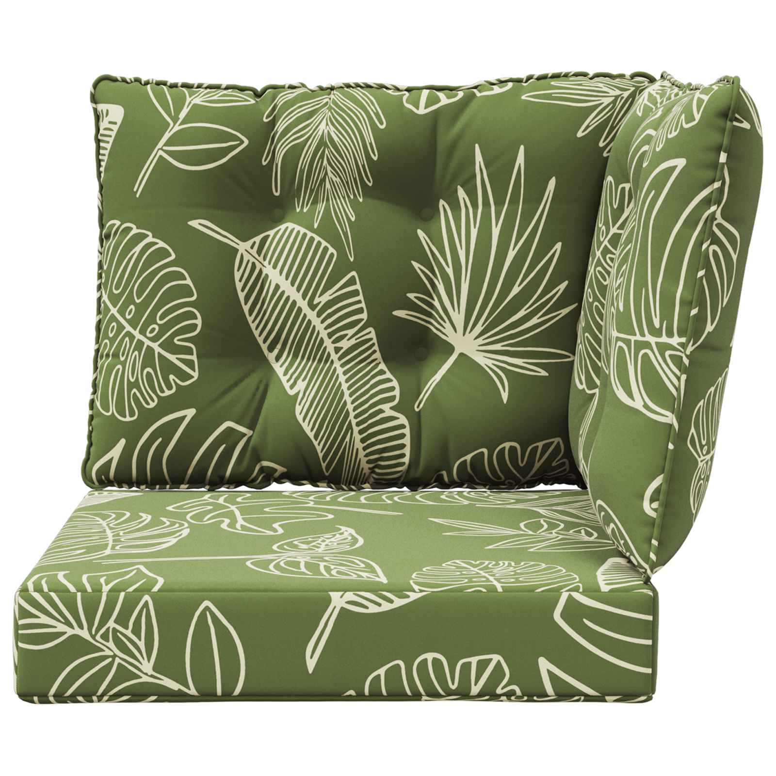 Buiten bankkussen 3 pcs Bladontwerp Polyester is nu te koop bij PeponiXL, paradijselijk wonen!