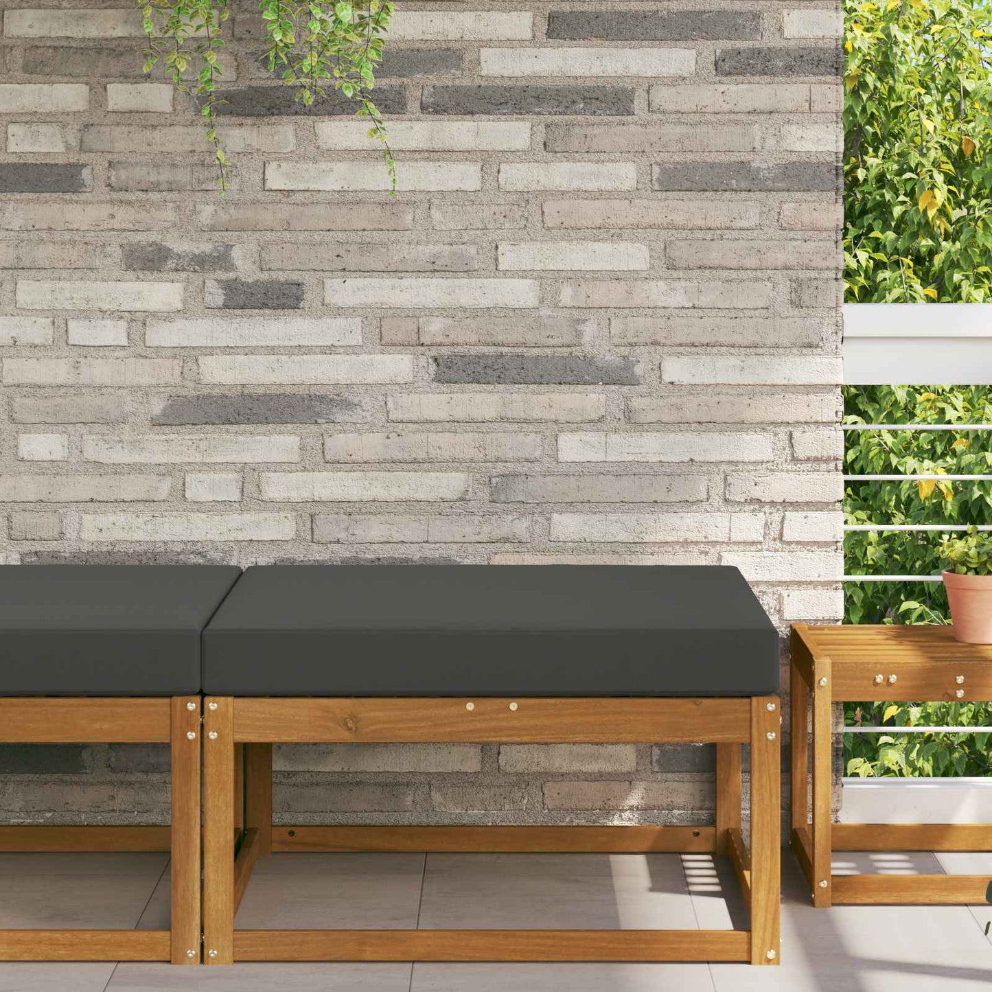 Buiten bankkussen Antraciet 80 x 80 x 8 cm Polyester is nu te koop bij PeponiXL, paradijselijk wonen!