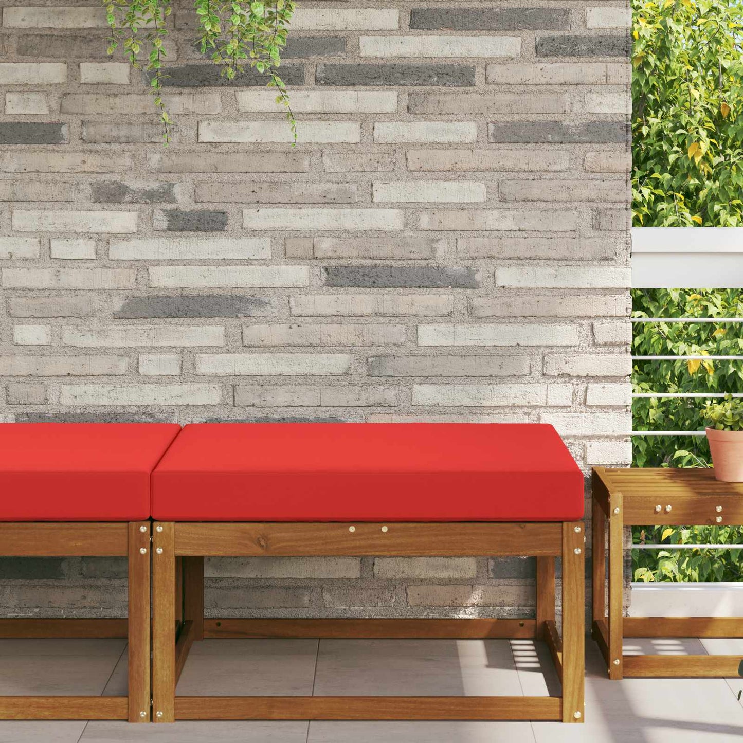 Buiten bankkussen Rood 80 x 80 x 8 cm Polyester is nu te koop bij PeponiXL, paradijselijk wonen!