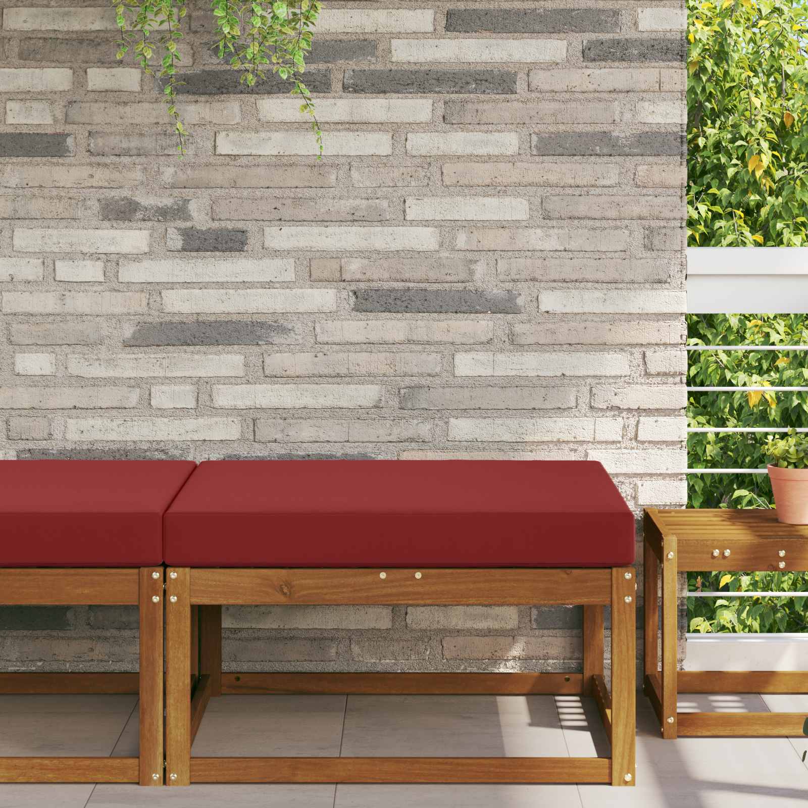 Buiten bankkussen Wijnrood 80 x 80 x 8 cm Polyester is nu te koop bij PeponiXL, paradijselijk wonen!