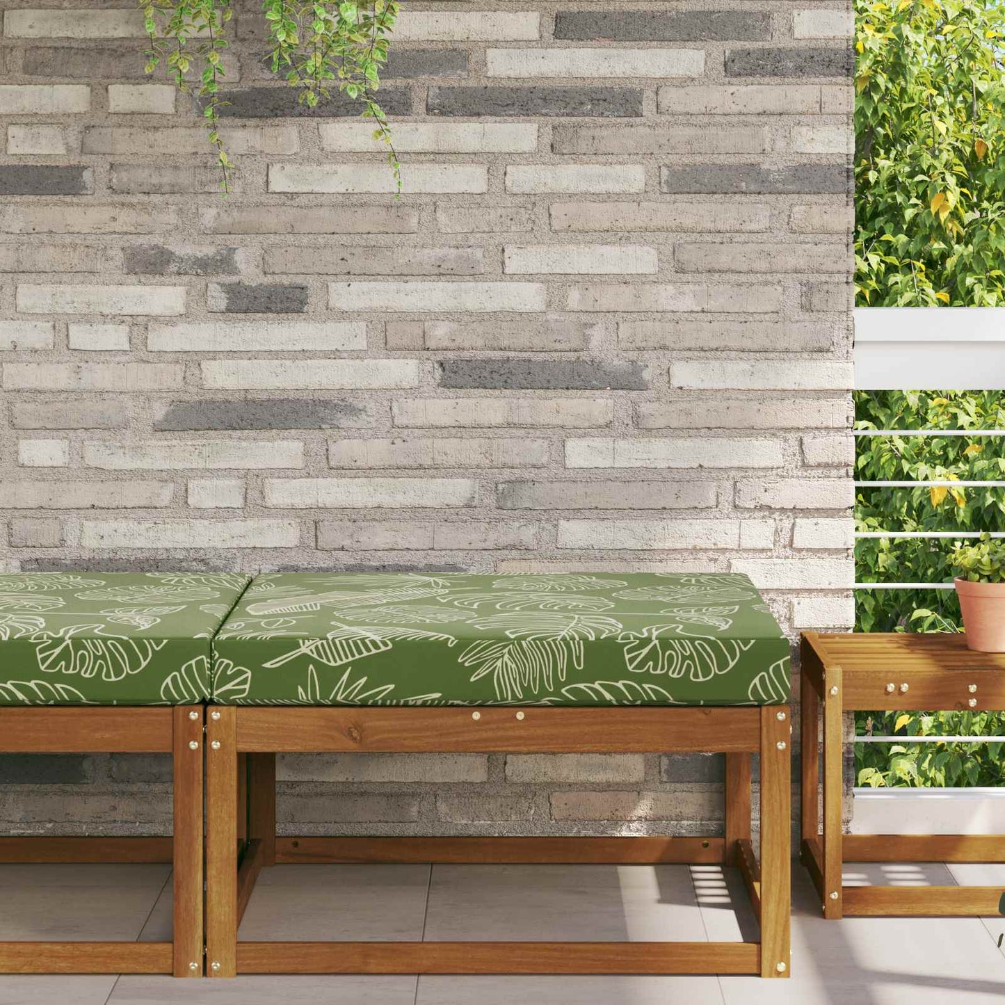 Buiten bankkussen Bladontwerp 80 x 80 x 8 cm Polyester is nu te koop bij PeponiXL, paradijselijk wonen!
