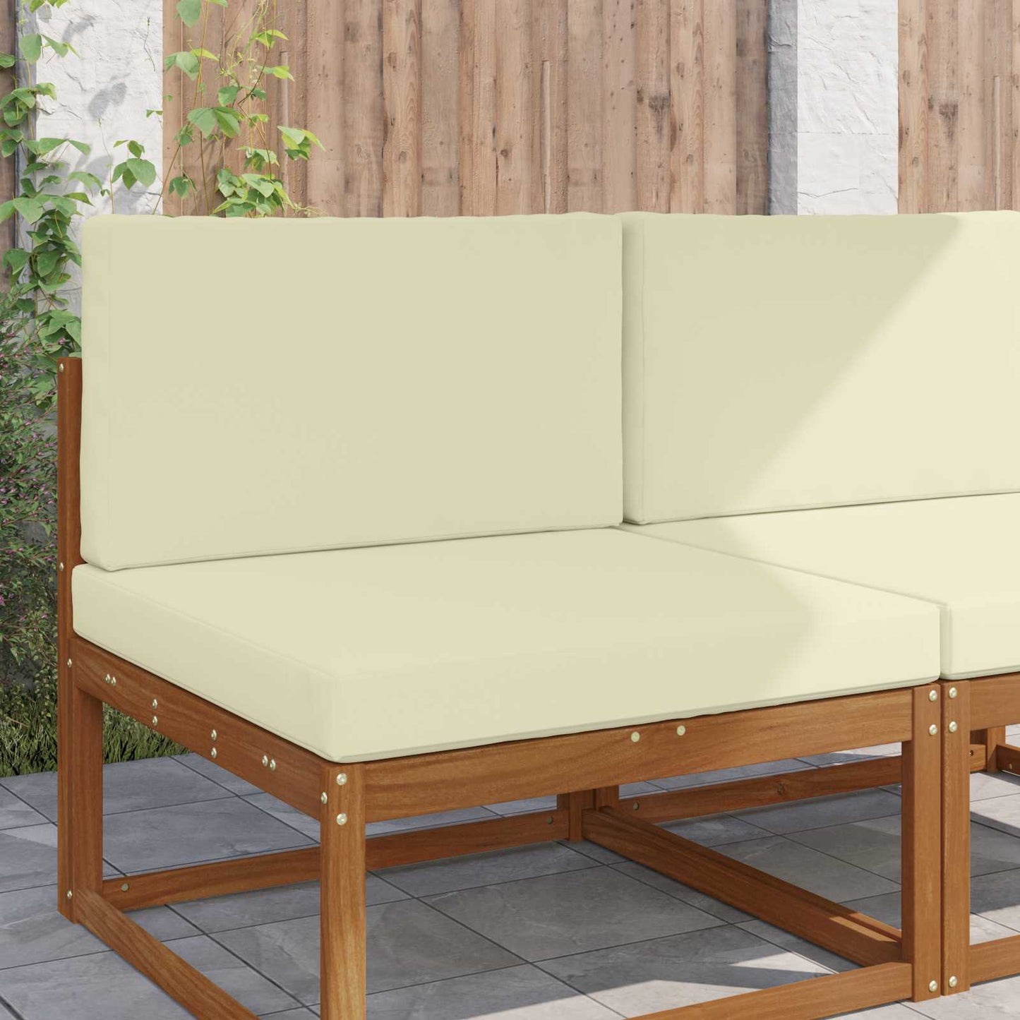 Buiten bankkussen 2 pcs Crème Polyester is nu te koop bij PeponiXL, paradijselijk wonen!