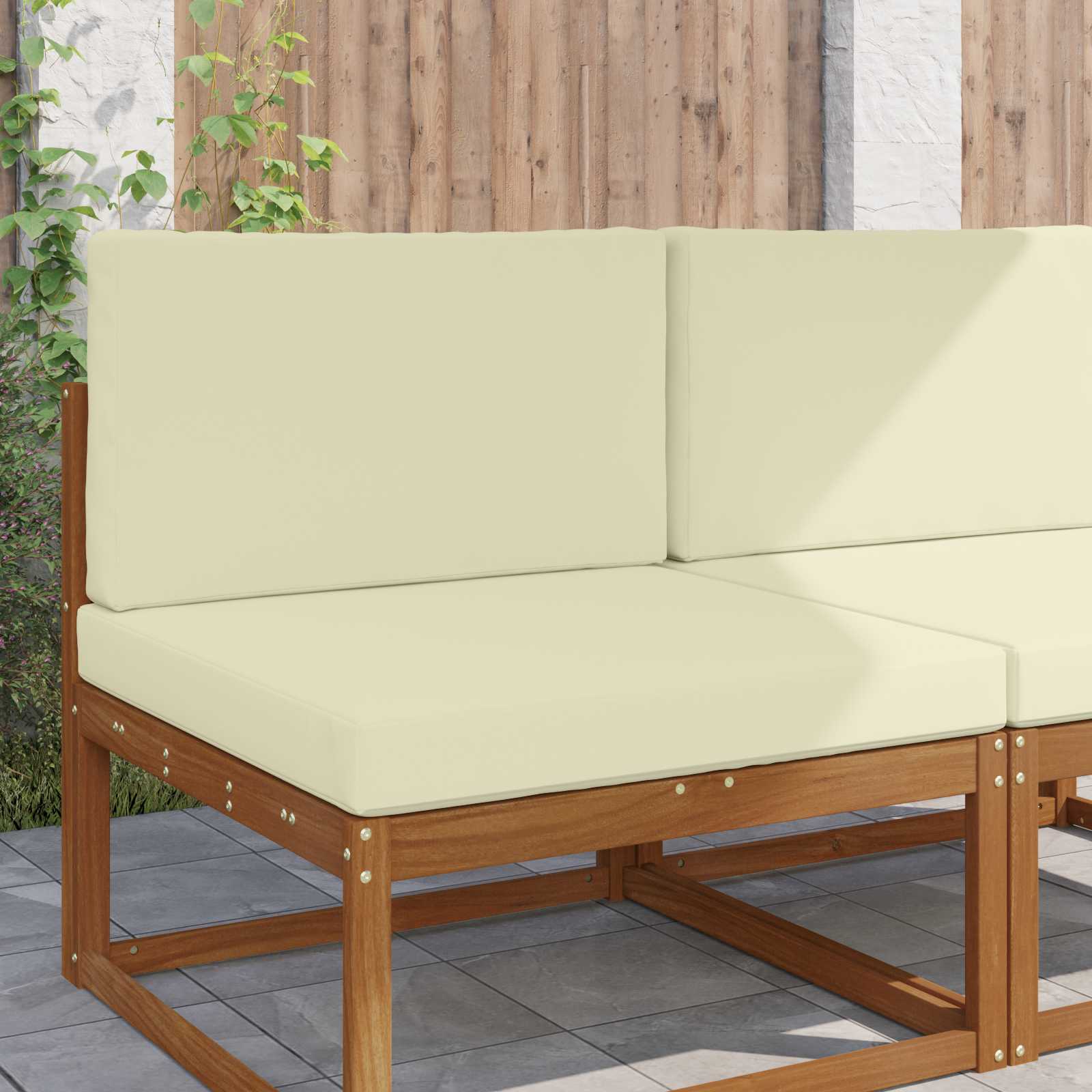 Buiten bankkussen 2 pcs Crème Polyester is nu te koop bij PeponiXL, paradijselijk wonen!