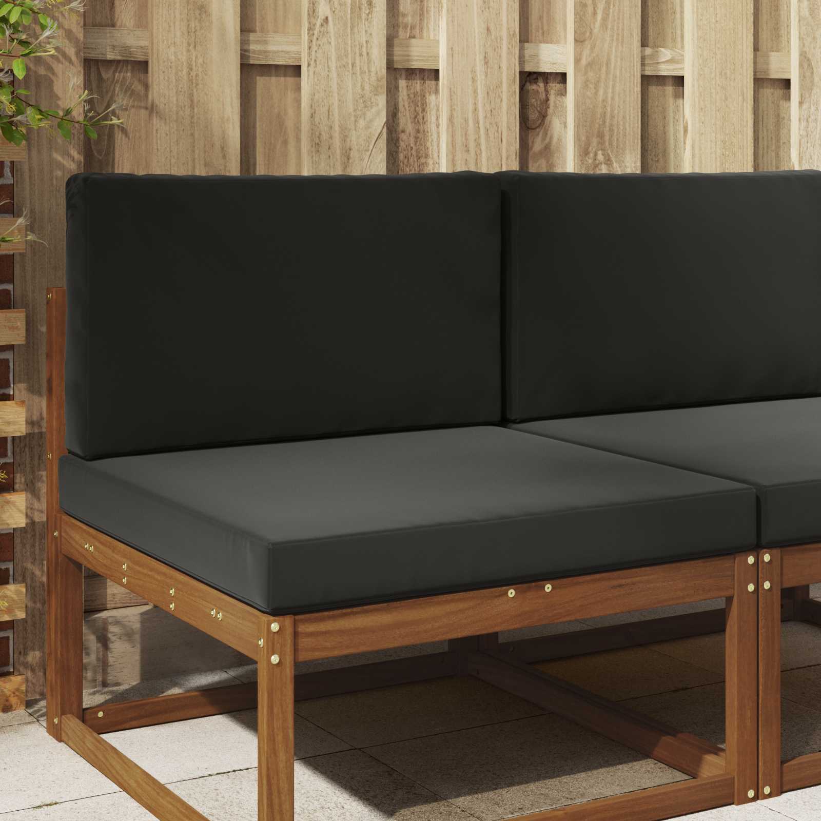 Buiten bankkussen 2 pcs Zwart Polyester is nu te koop bij PeponiXL, paradijselijk wonen!