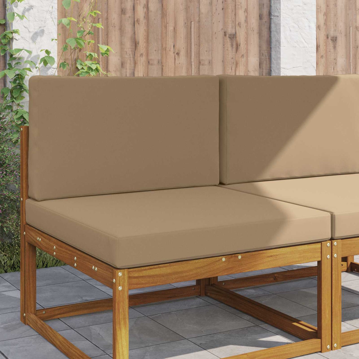Buiten bankkussen 2 pcs Taupe Polyester is nu te koop bij PeponiXL, paradijselijk wonen!