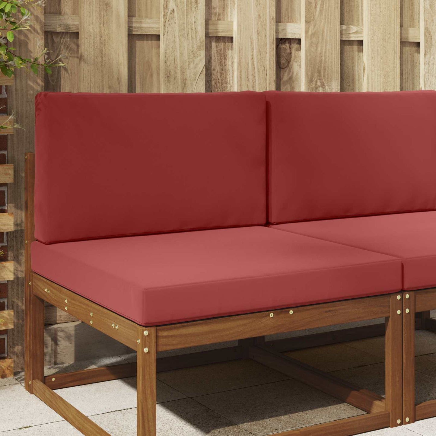 Buiten bankkussen 2 pcs Wijnrood Polyester is nu te koop bij PeponiXL, paradijselijk wonen!