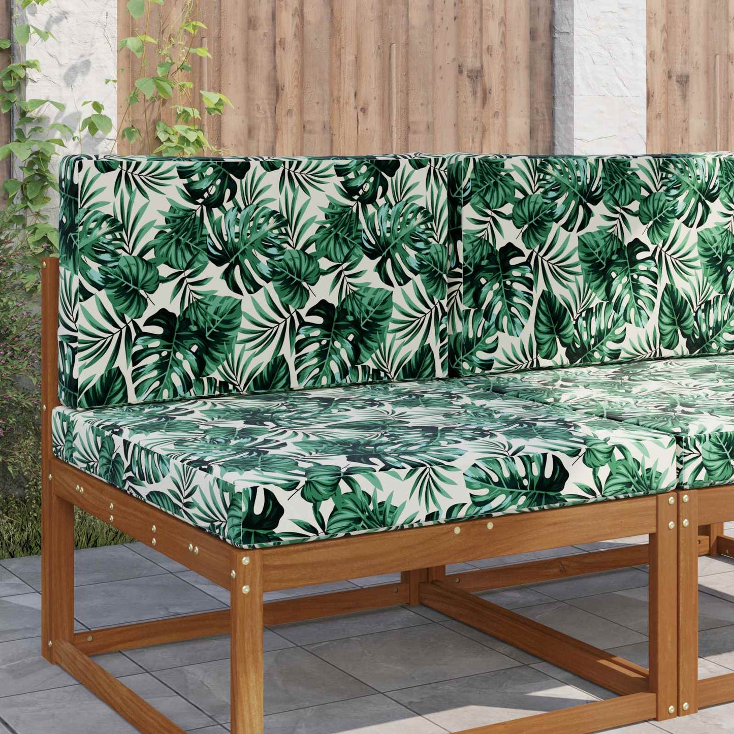 Buiten bankkussen 2 pcs Bladpatroon Polyester is nu te koop bij PeponiXL, paradijselijk wonen!