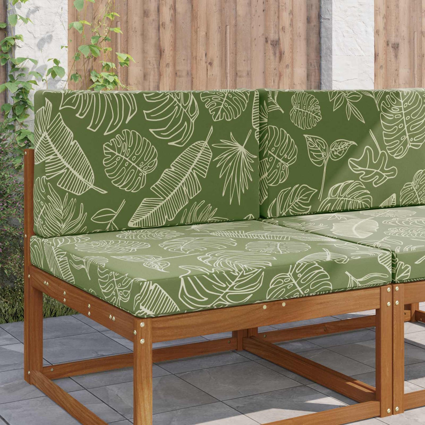 Buiten bankkussen 2 pcs Bladontwerp Polyester is nu te koop bij PeponiXL, paradijselijk wonen!