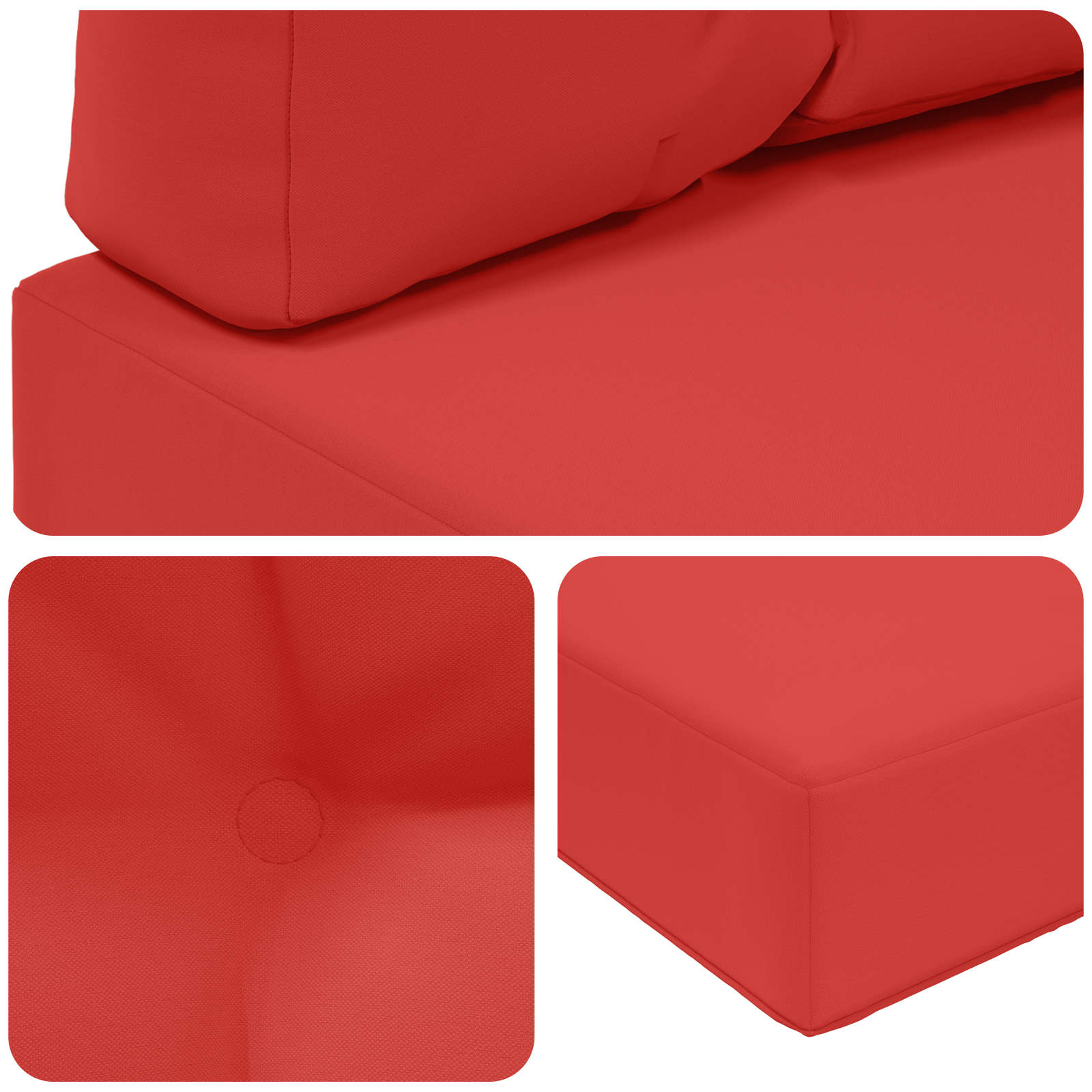 Buiten bankkussen 2 pcs Rood Polyester is nu te koop bij PeponiXL, paradijselijk wonen!