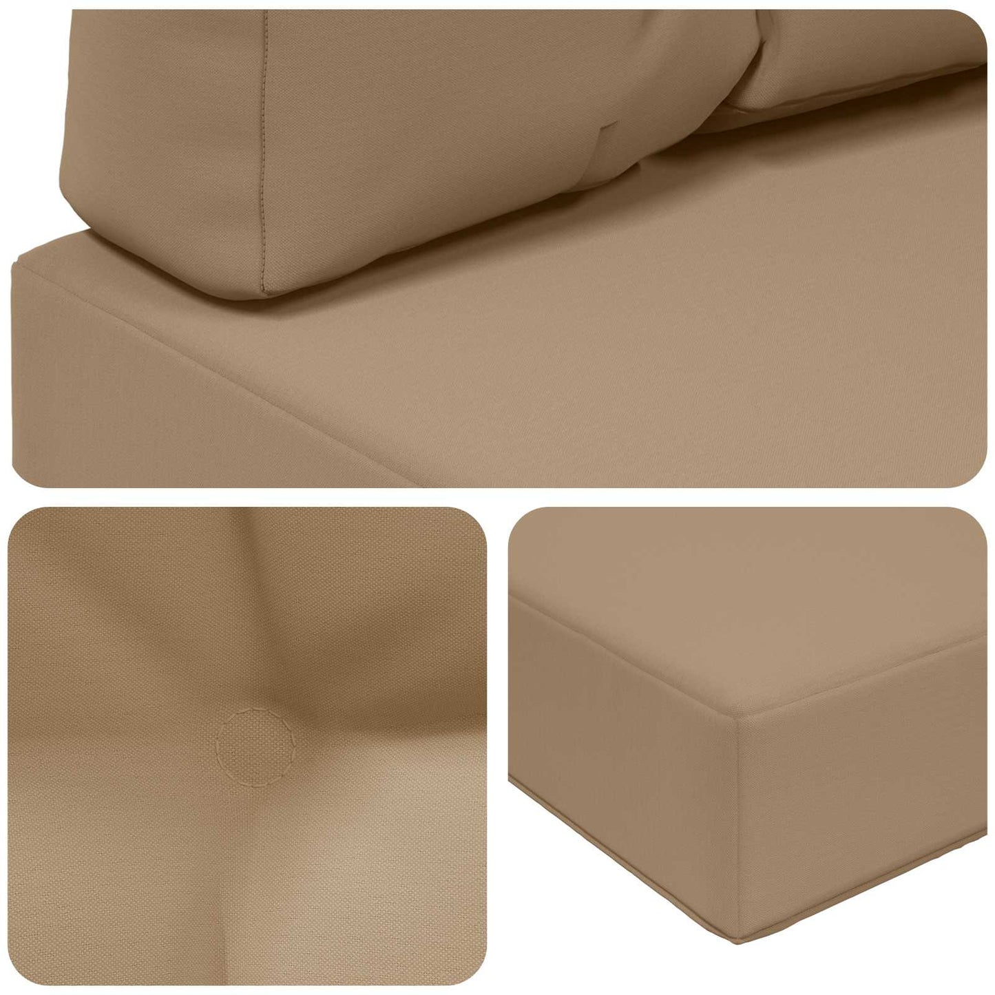 Buiten bankkussen 2 pcs Taupe Polyester is nu te koop bij PeponiXL, paradijselijk wonen!