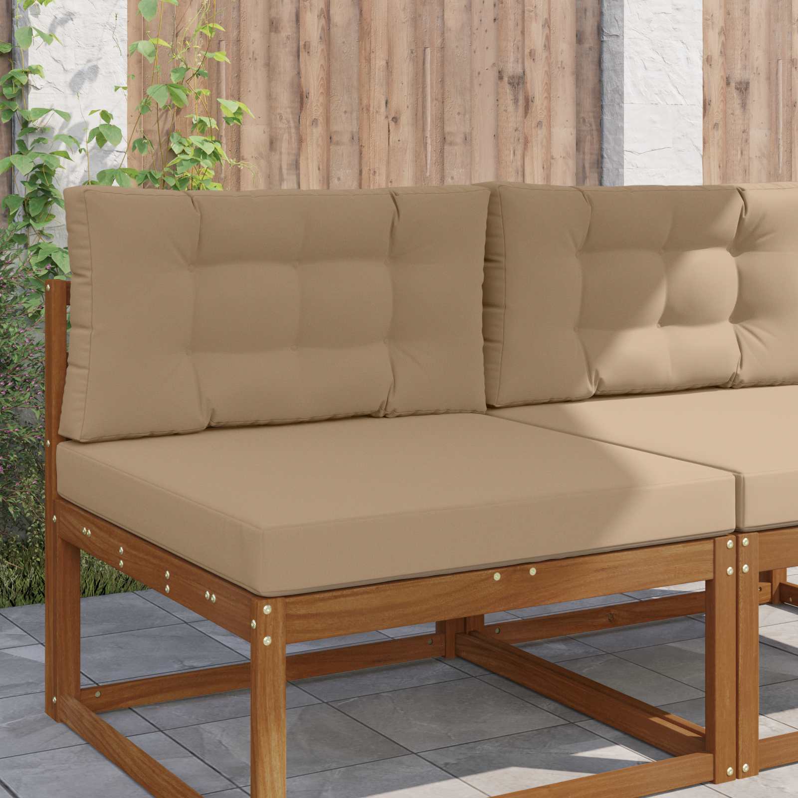 Buiten bankkussen 2 pcs Taupe Polyester is nu te koop bij PeponiXL, paradijselijk wonen!