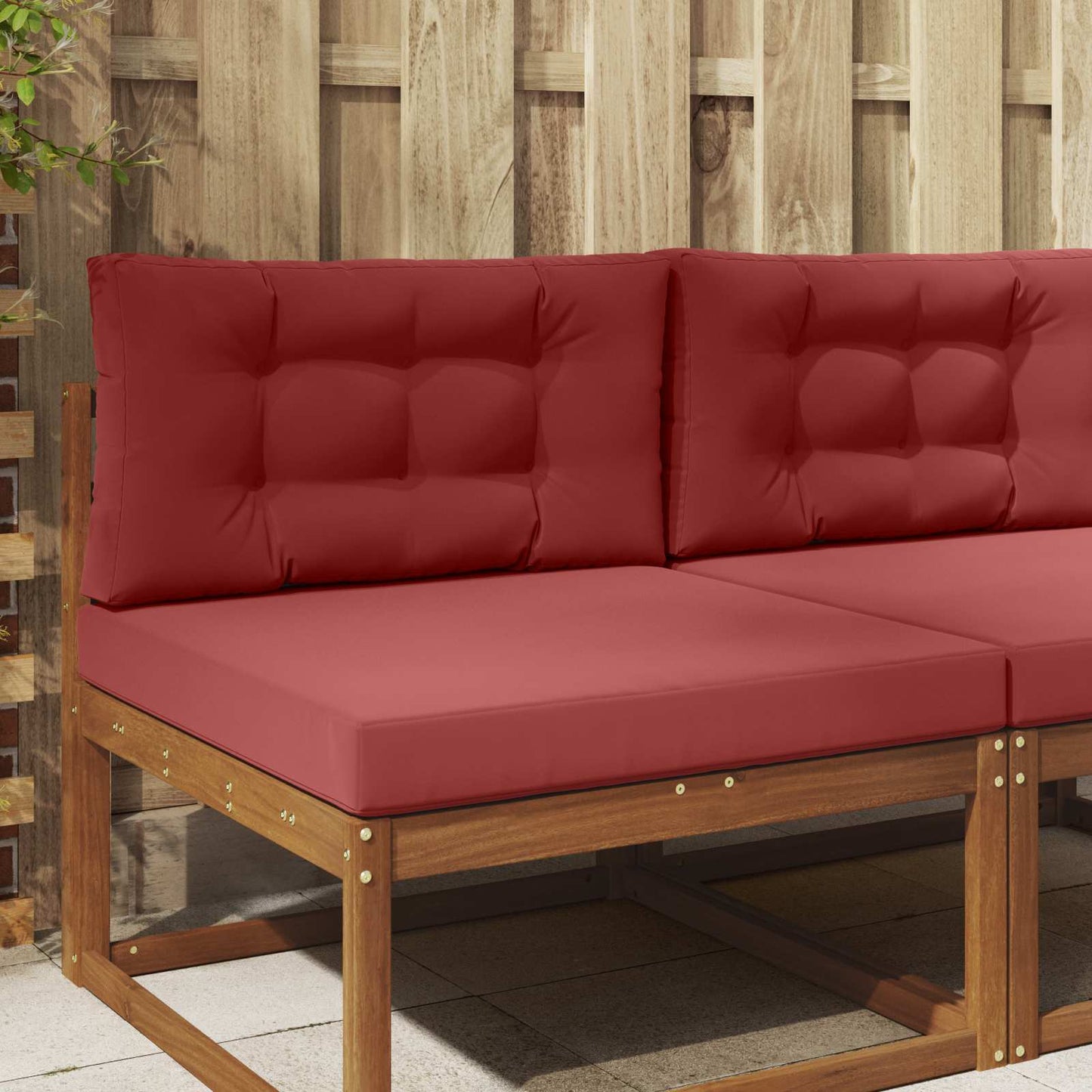 Buiten bankkussen 2 pcs Wijnrood Polyester is nu te koop bij PeponiXL, paradijselijk wonen!