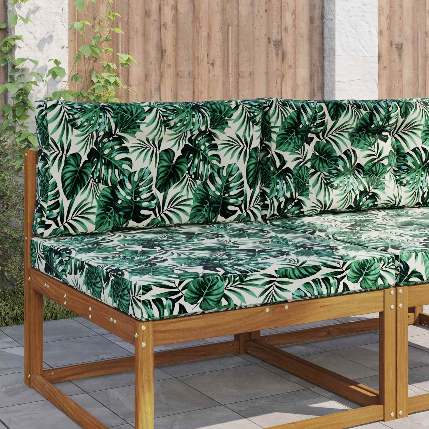 Buiten bankkussen 2 pcs Bladpatroon Polyester is nu te koop bij PeponiXL, paradijselijk wonen!