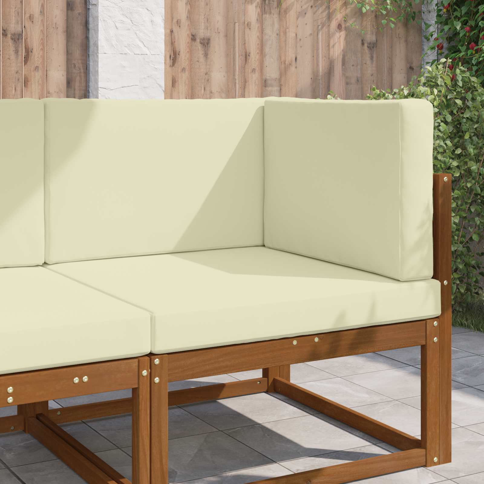 Buiten bankkussen 3 pcs Crème Polyester is nu te koop bij PeponiXL, paradijselijk wonen!