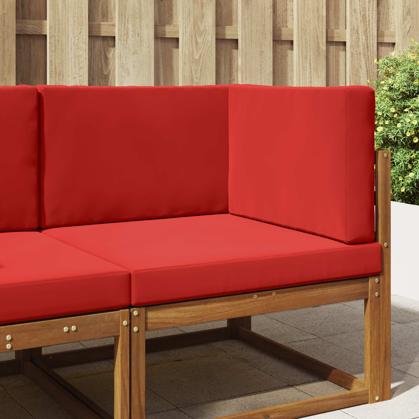 Buiten bankkussen 3 pcs Rood Polyester is nu te koop bij PeponiXL, paradijselijk wonen!