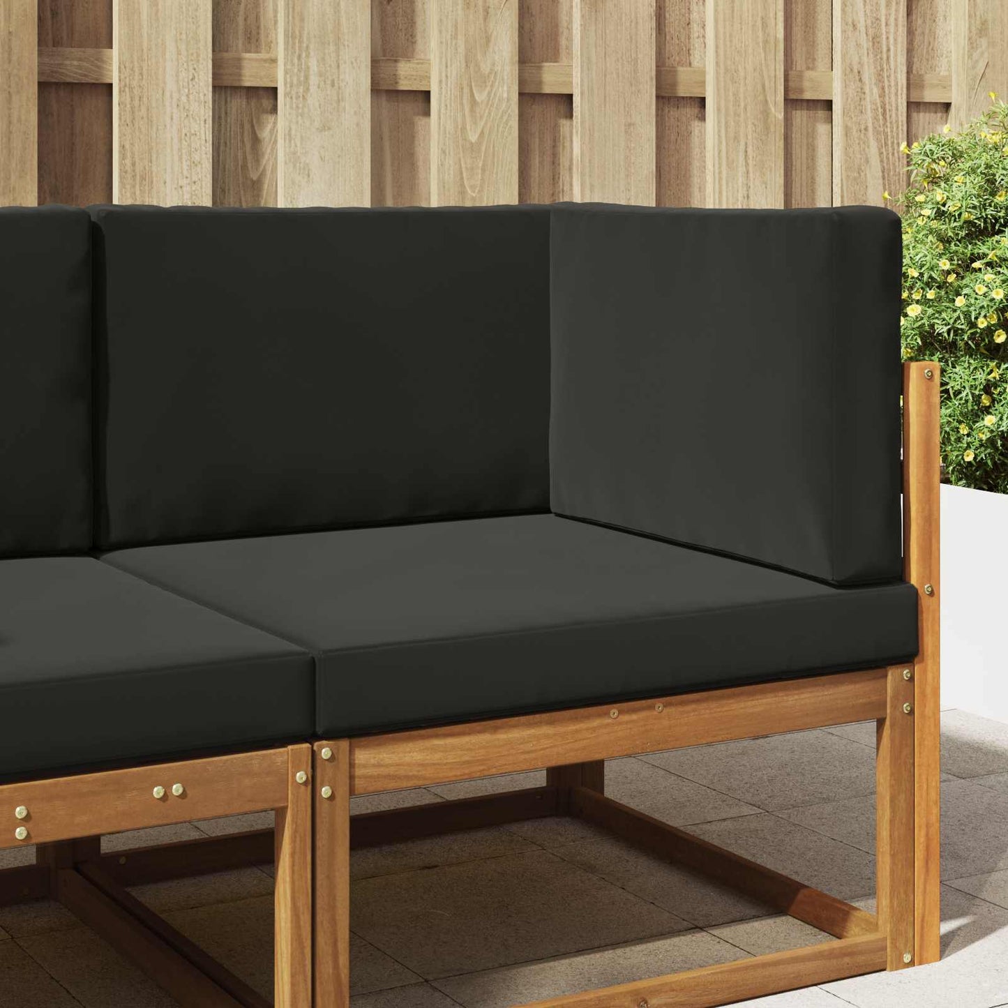 Buiten bankkussen 3 pcs Zwart Polyester is nu te koop bij PeponiXL, paradijselijk wonen!