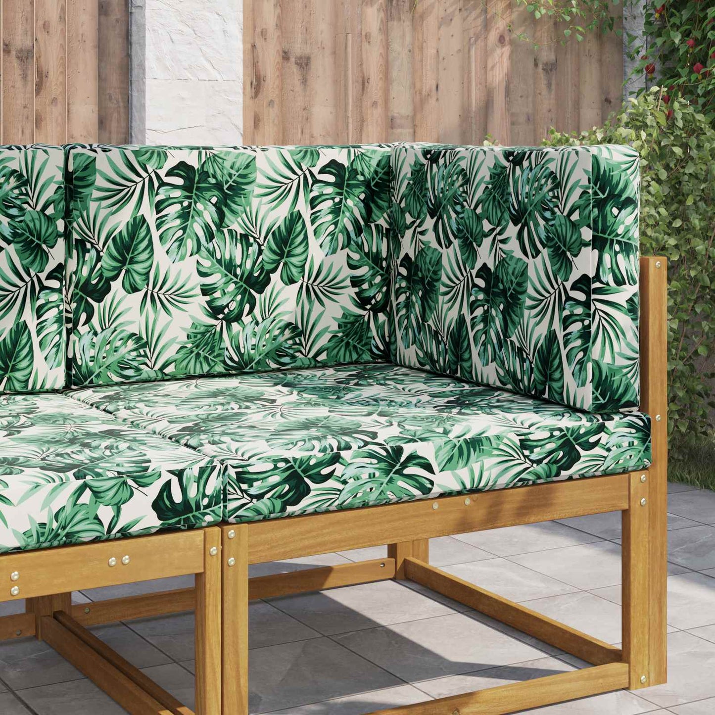 Buiten bankkussen 3 pcs Bladpatroon Polyester is nu te koop bij PeponiXL, paradijselijk wonen!