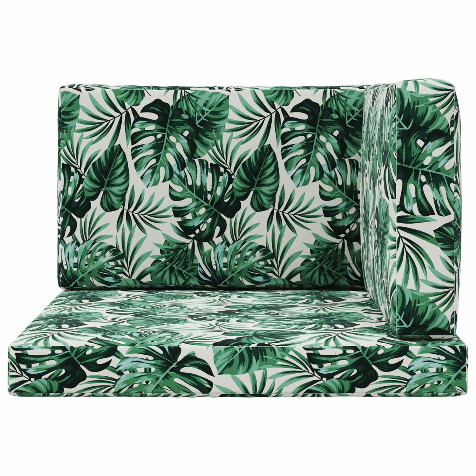 Buiten bankkussen 3 pcs Bladpatroon Polyester is nu te koop bij PeponiXL, paradijselijk wonen!