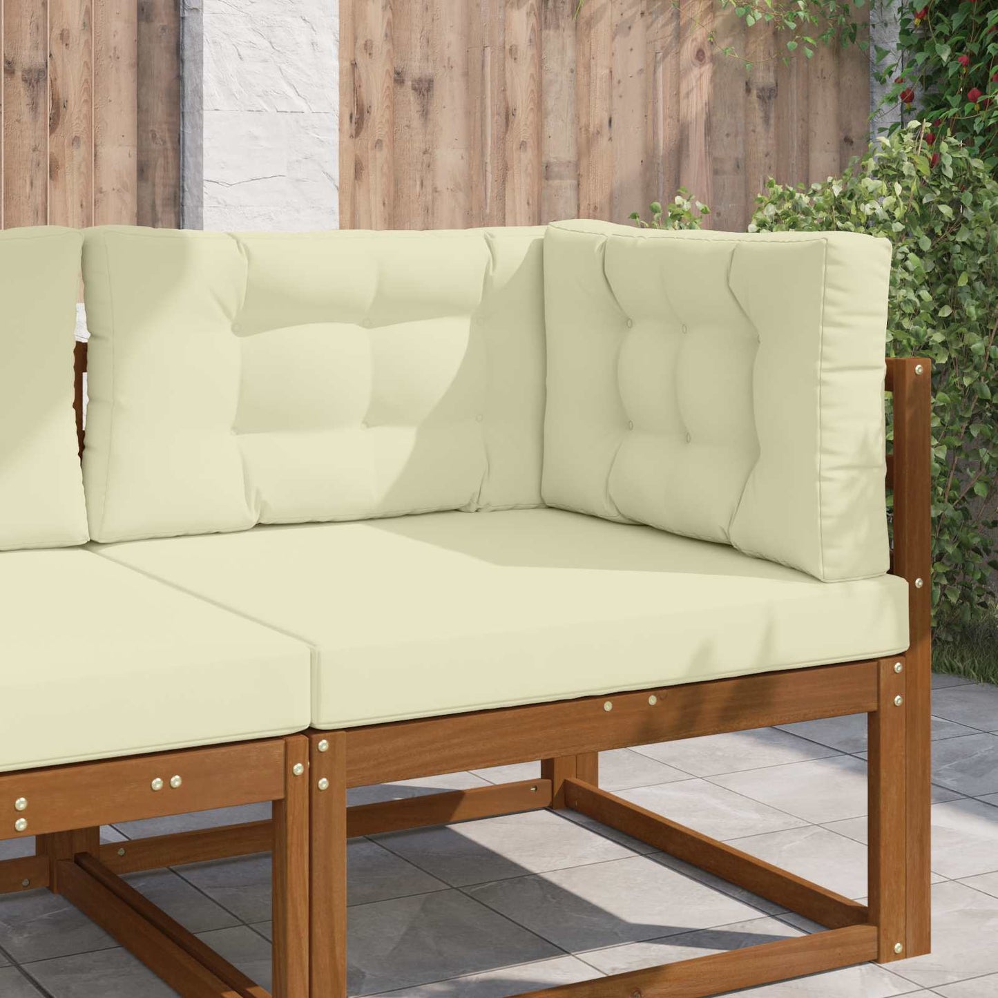 Buiten bankkussen 3 pcs Crème Polyester is nu te koop bij PeponiXL, paradijselijk wonen!
