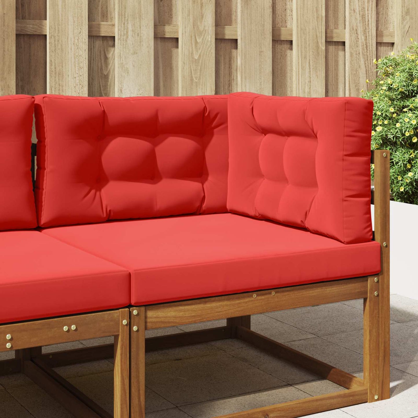 Buiten bankkussen 3 pcs Rood Polyester is nu te koop bij PeponiXL, paradijselijk wonen!