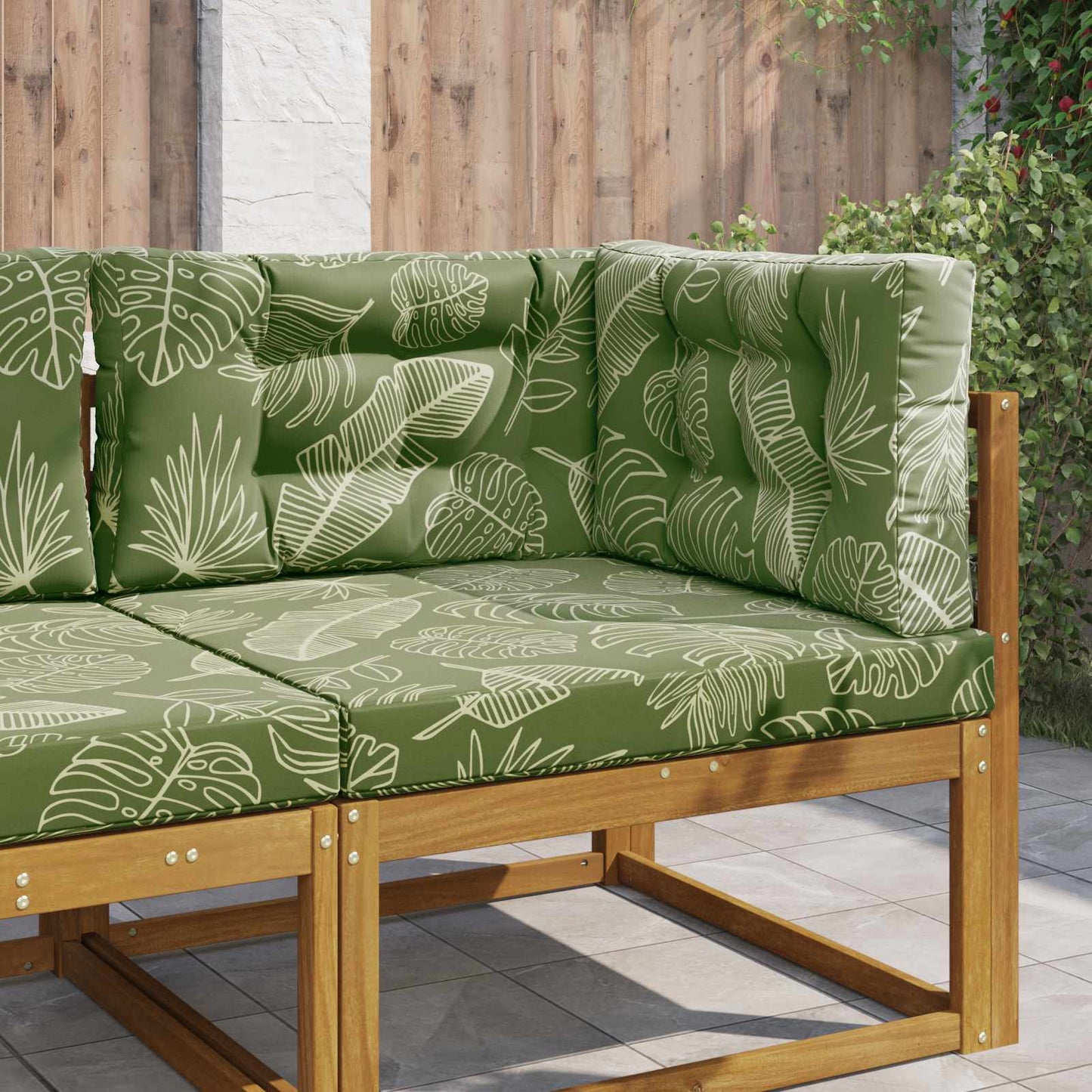 Buiten bankkussen 3 pcs Bladontwerp Polyester is nu te koop bij PeponiXL, paradijselijk wonen!