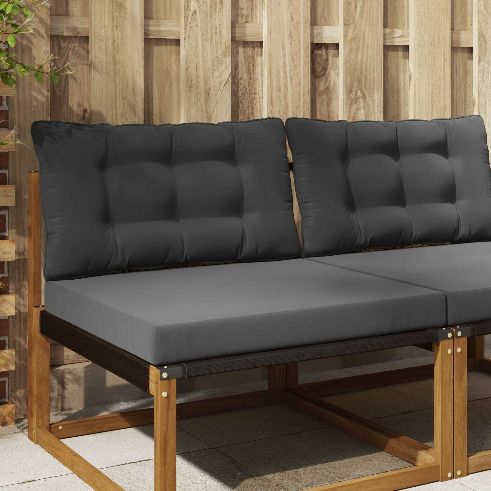 Buiten bankkussen 2 pcs Antraciet Polyester is nu te koop bij PeponiXL, paradijselijk wonen!