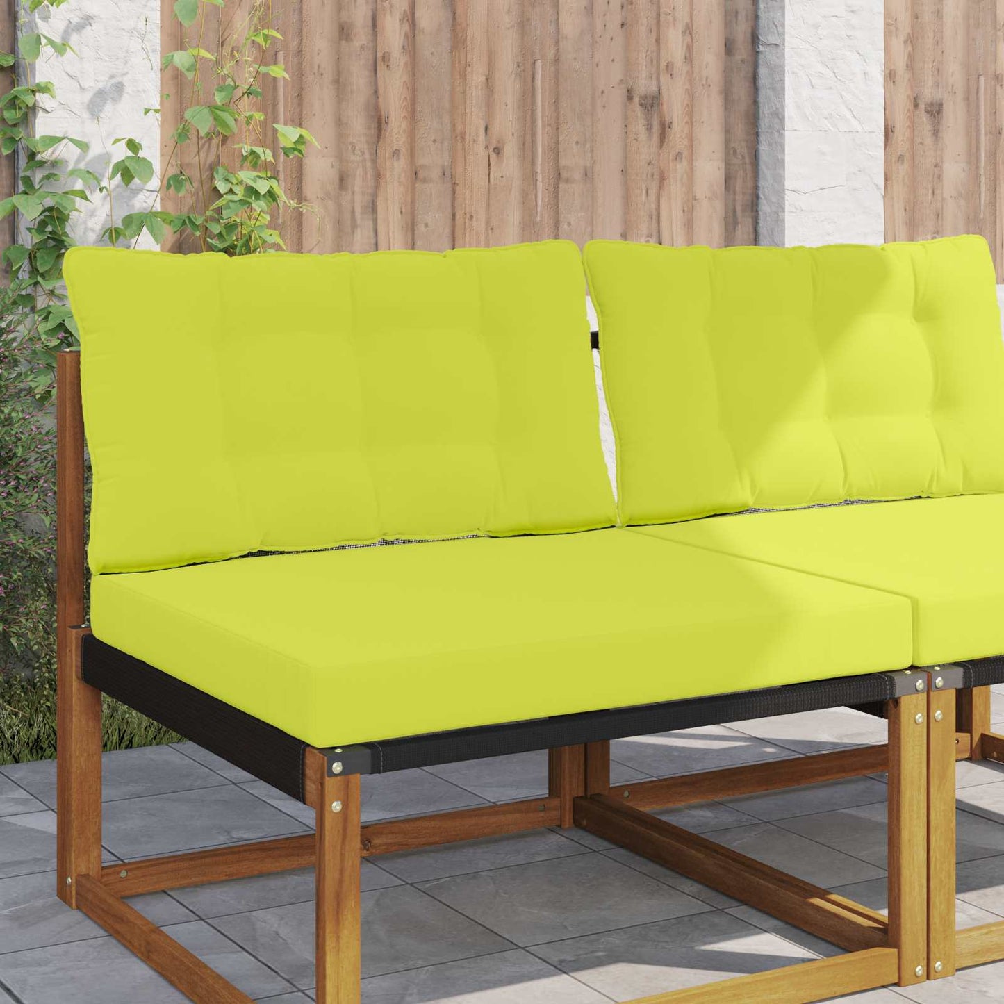 Buiten bankkussen 2 pcs Groen Polyester is nu te koop bij PeponiXL, paradijselijk wonen!