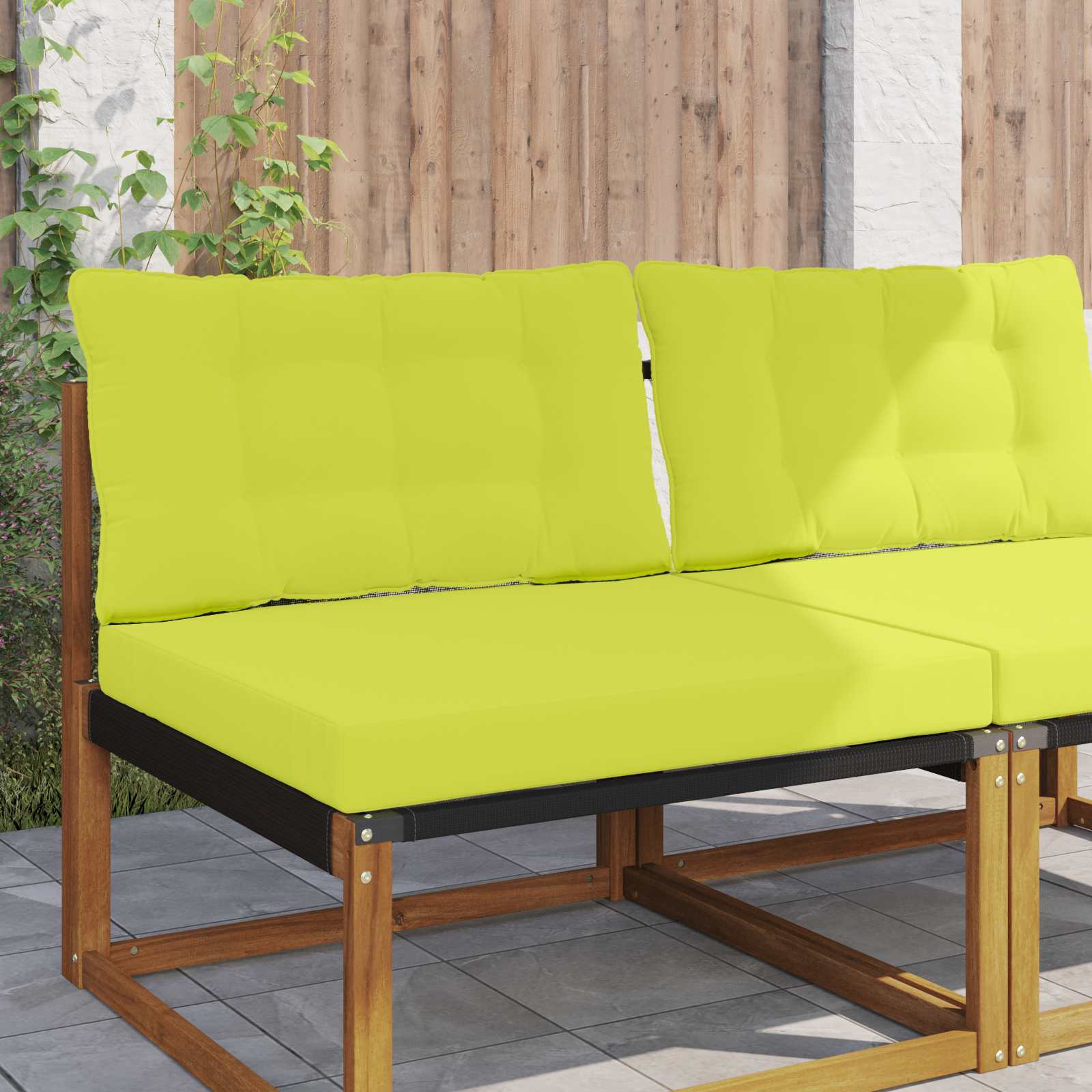Buiten bankkussen 2 pcs Groen Polyester is nu te koop bij PeponiXL, paradijselijk wonen!