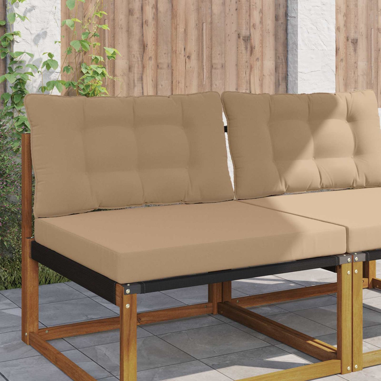 Buiten bankkussen 2 pcs Taupe Polyester is nu te koop bij PeponiXL, paradijselijk wonen!