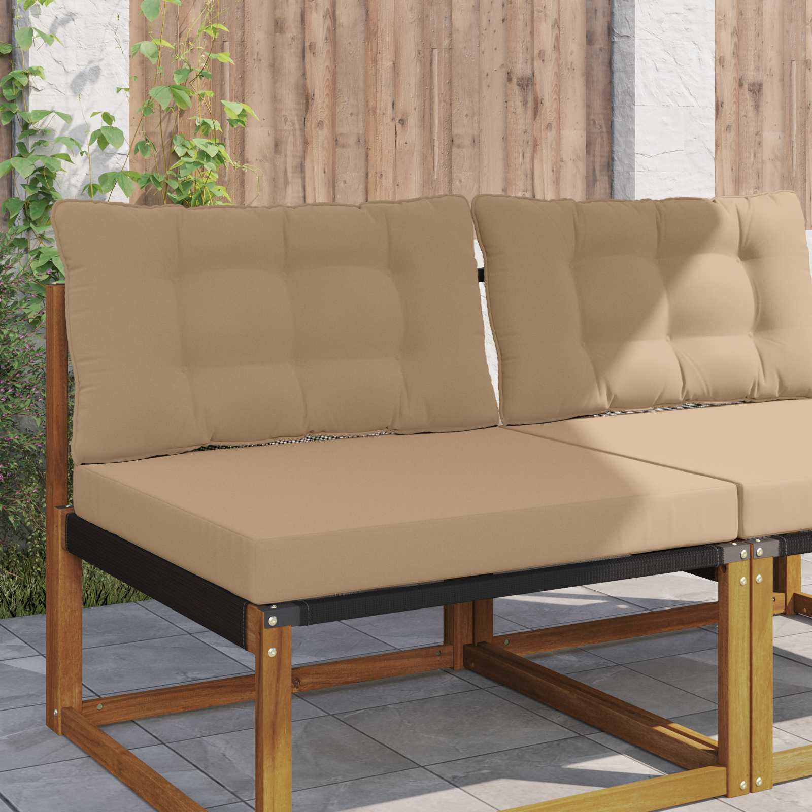 Buiten bankkussen 2 pcs Taupe Polyester is nu te koop bij PeponiXL, paradijselijk wonen!