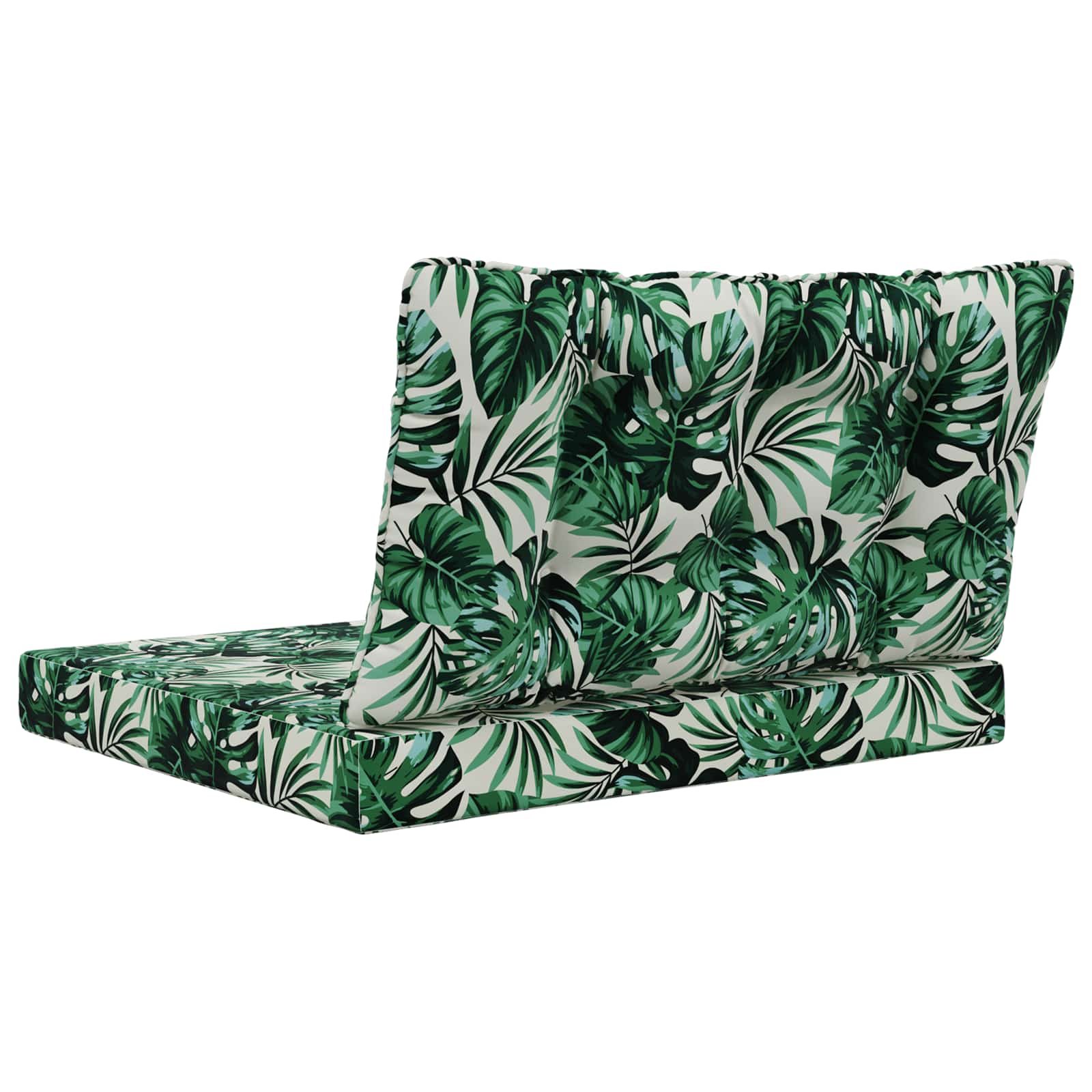 Buiten bankkussen 2 pcs Bladpatroon Polyester is nu te koop bij PeponiXL, paradijselijk wonen!