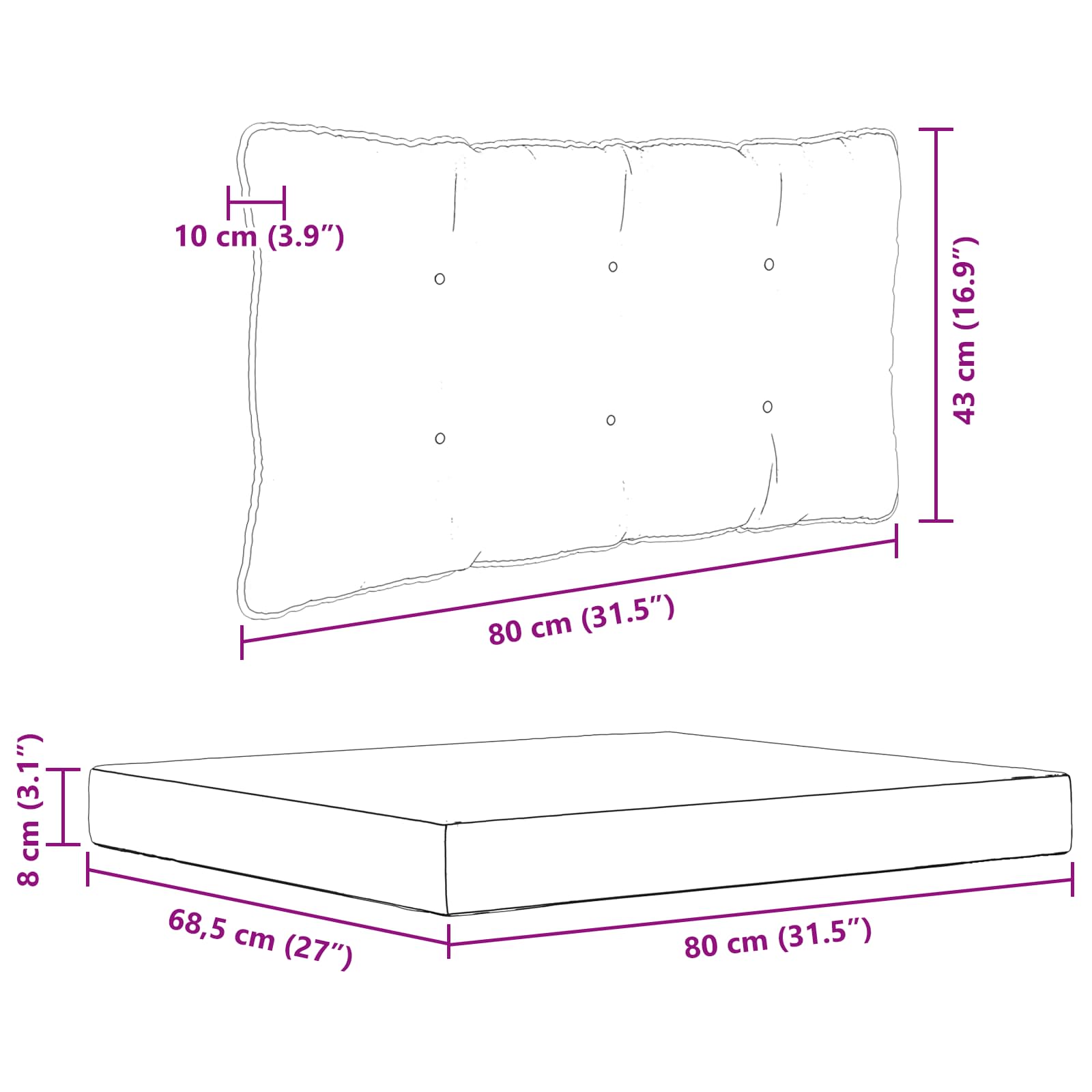 Buiten bankkussen 2 pcs Bladpatroon Polyester is nu te koop bij PeponiXL, paradijselijk wonen!