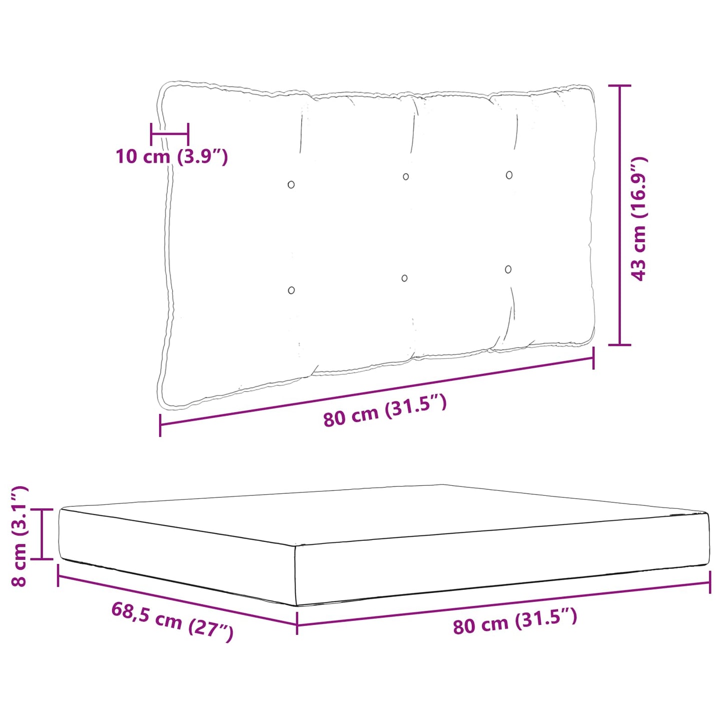 Buiten bankkussen 2 pcs kleurrijk Polyester is nu te koop bij PeponiXL, paradijselijk wonen!