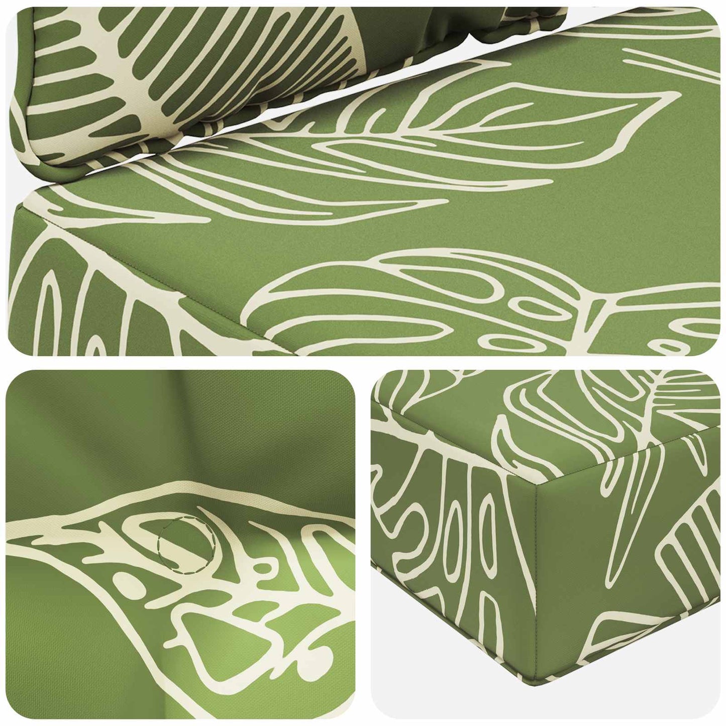 Buiten bankkussen 2 pcs Bladontwerp Polyester is nu te koop bij PeponiXL, paradijselijk wonen!