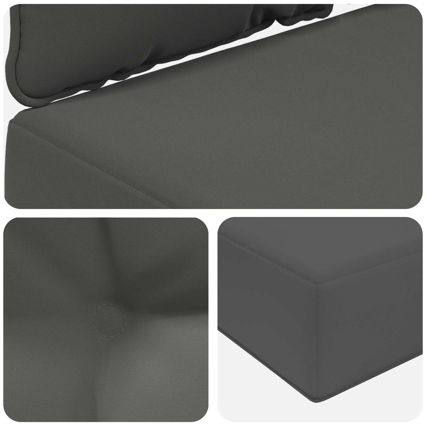 Buiten bankkussen 3 pcs Antraciet Polyester is nu te koop bij PeponiXL, paradijselijk wonen!