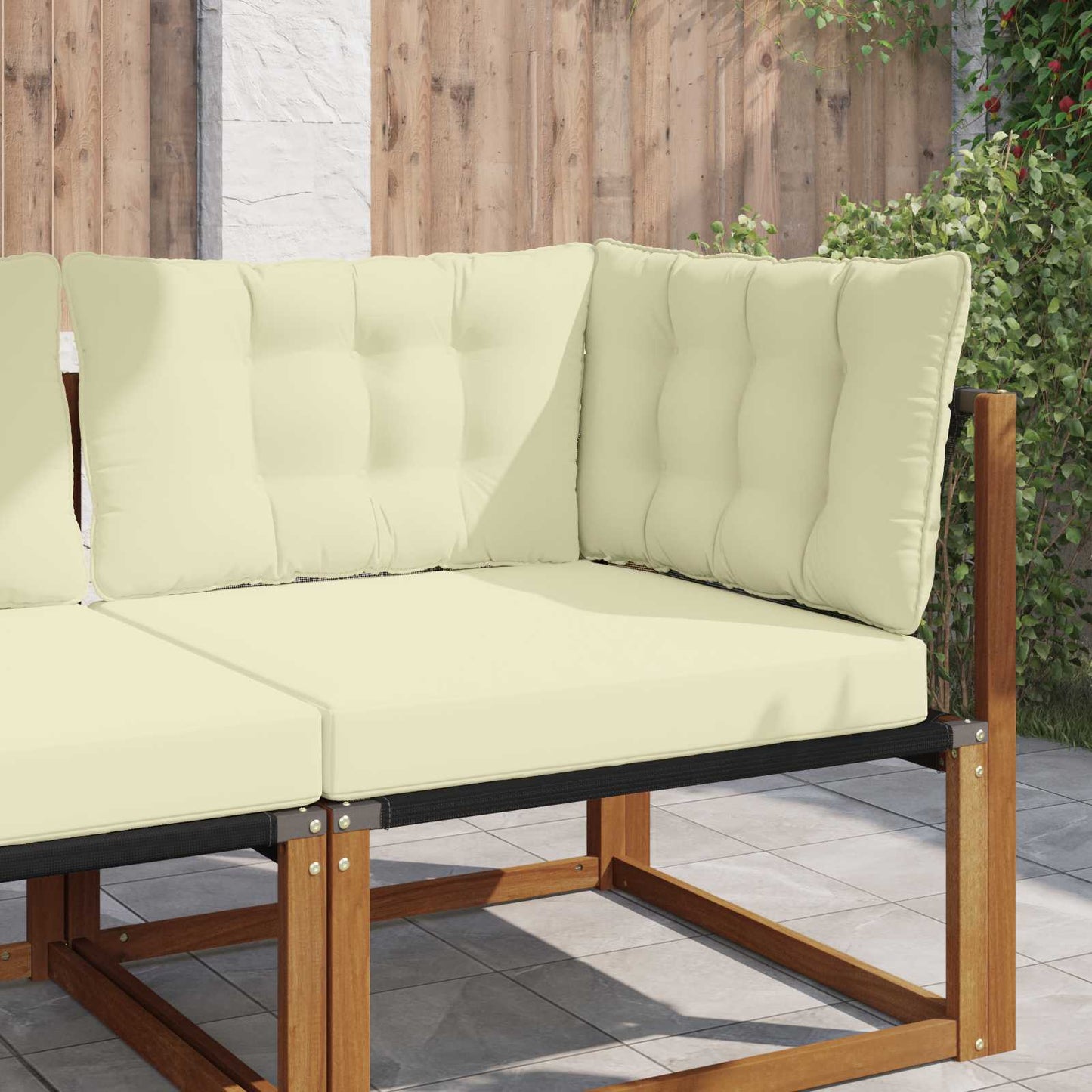 Buiten bankkussen 3 pcs Crème Polyester is nu te koop bij PeponiXL, paradijselijk wonen!