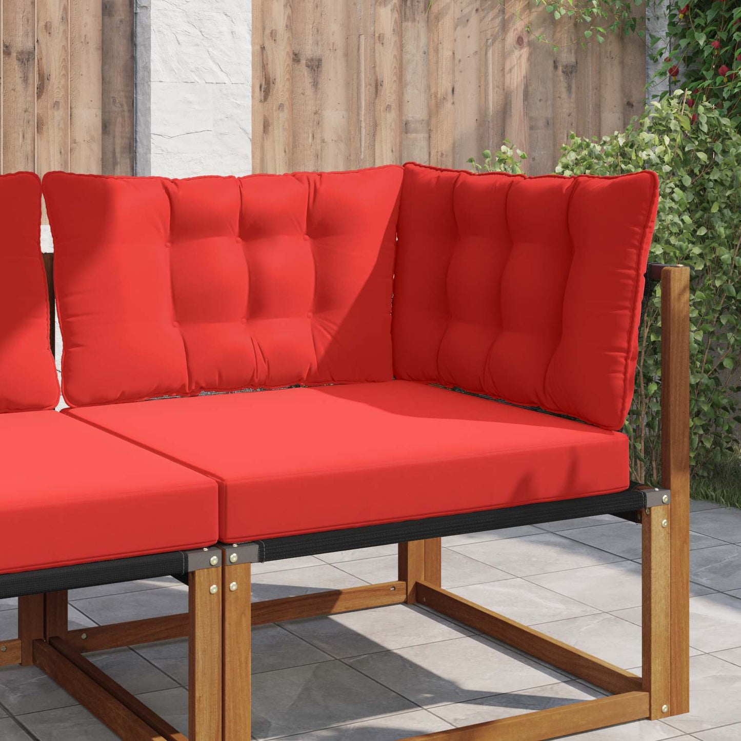 Buiten bankkussen 3 pcs Rood Polyester is nu te koop bij PeponiXL, paradijselijk wonen!