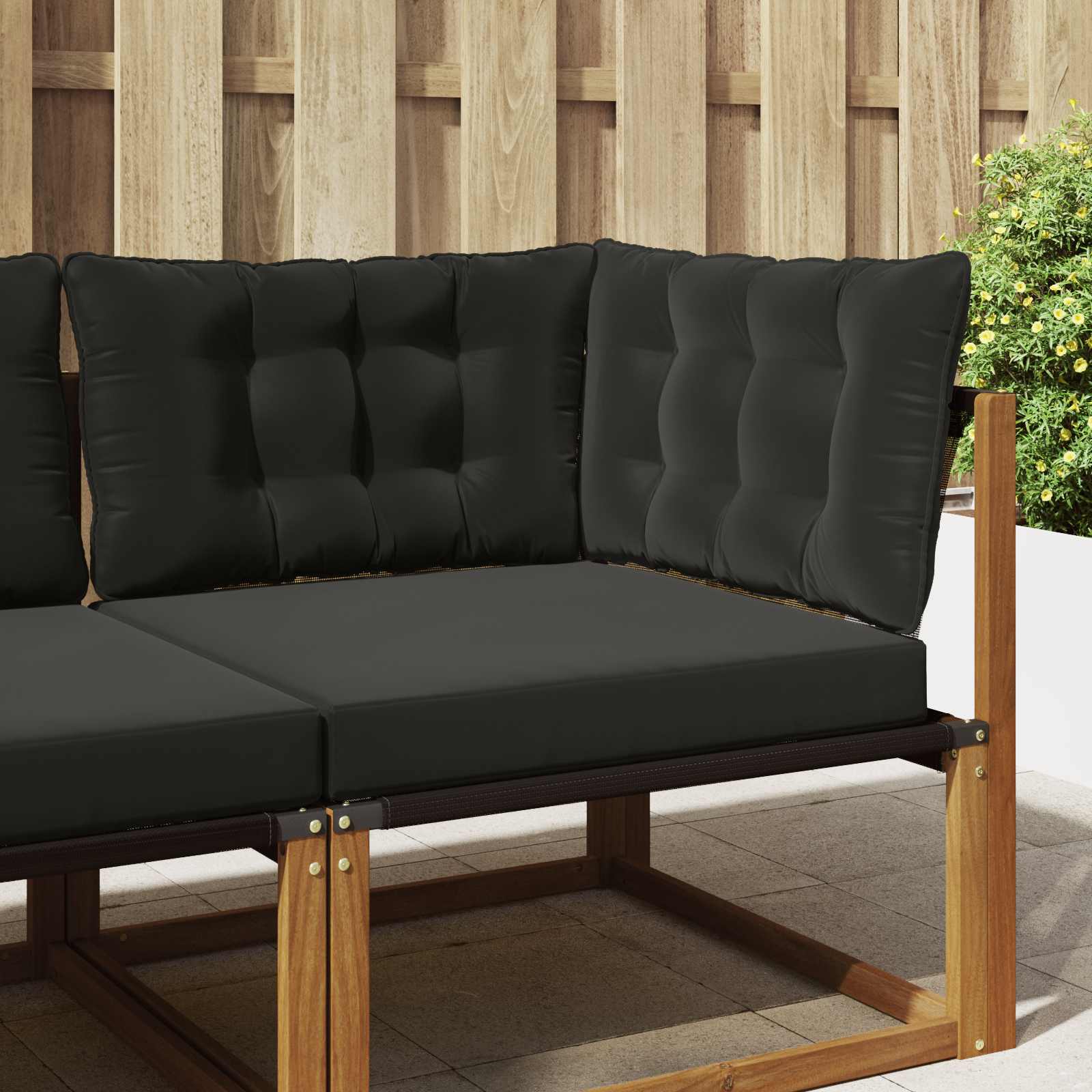 Buiten bankkussen 3 pcs Zwart Polyester is nu te koop bij PeponiXL, paradijselijk wonen!