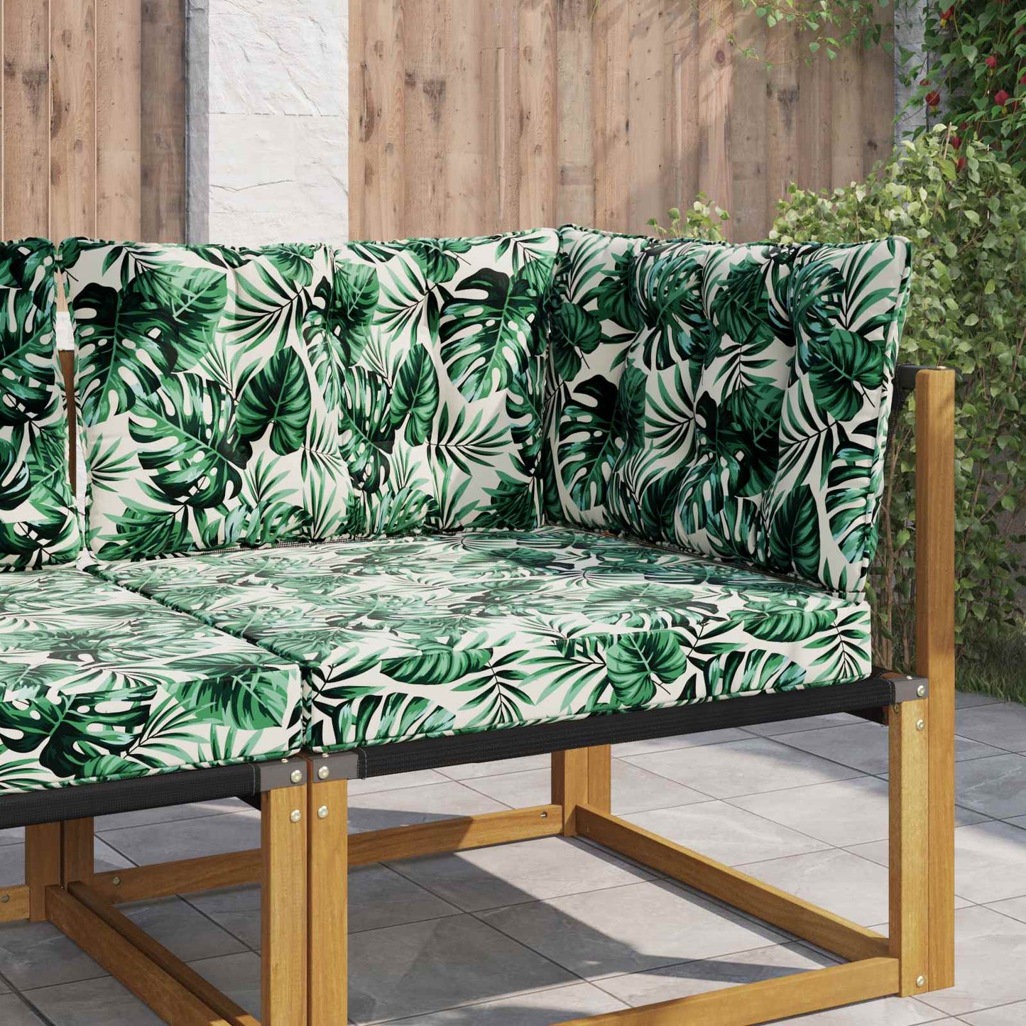 Buiten bankkussen 3 pcs Bladpatroon Polyester is nu te koop bij PeponiXL, paradijselijk wonen!