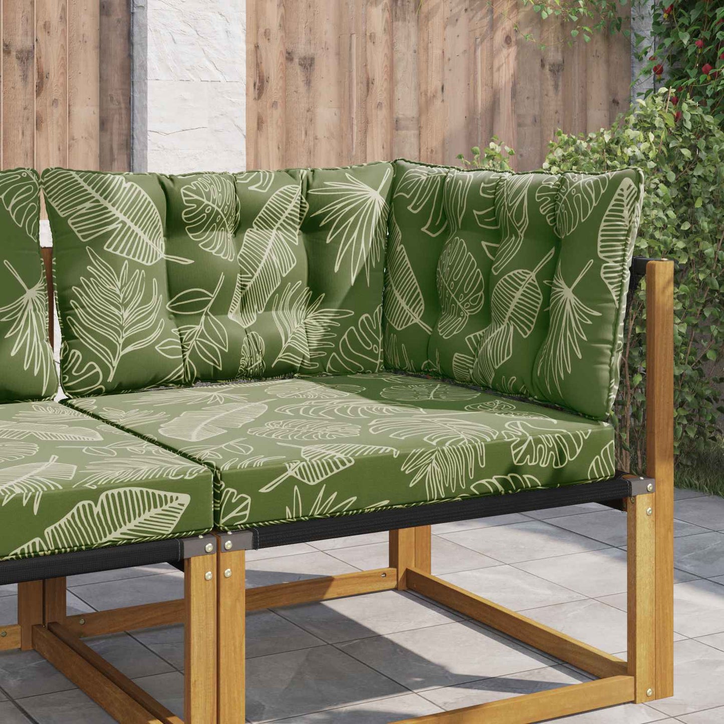 Buiten bankkussen 3 pcs Bladontwerp Polyester is nu te koop bij PeponiXL, paradijselijk wonen!